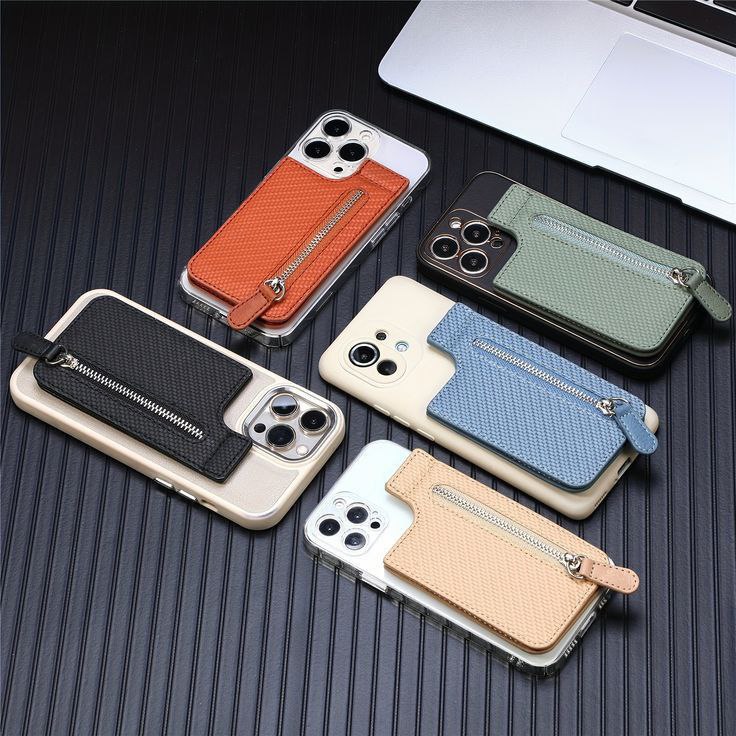 Catterton Leather Made Phone Zipper Cover+ Card Holder