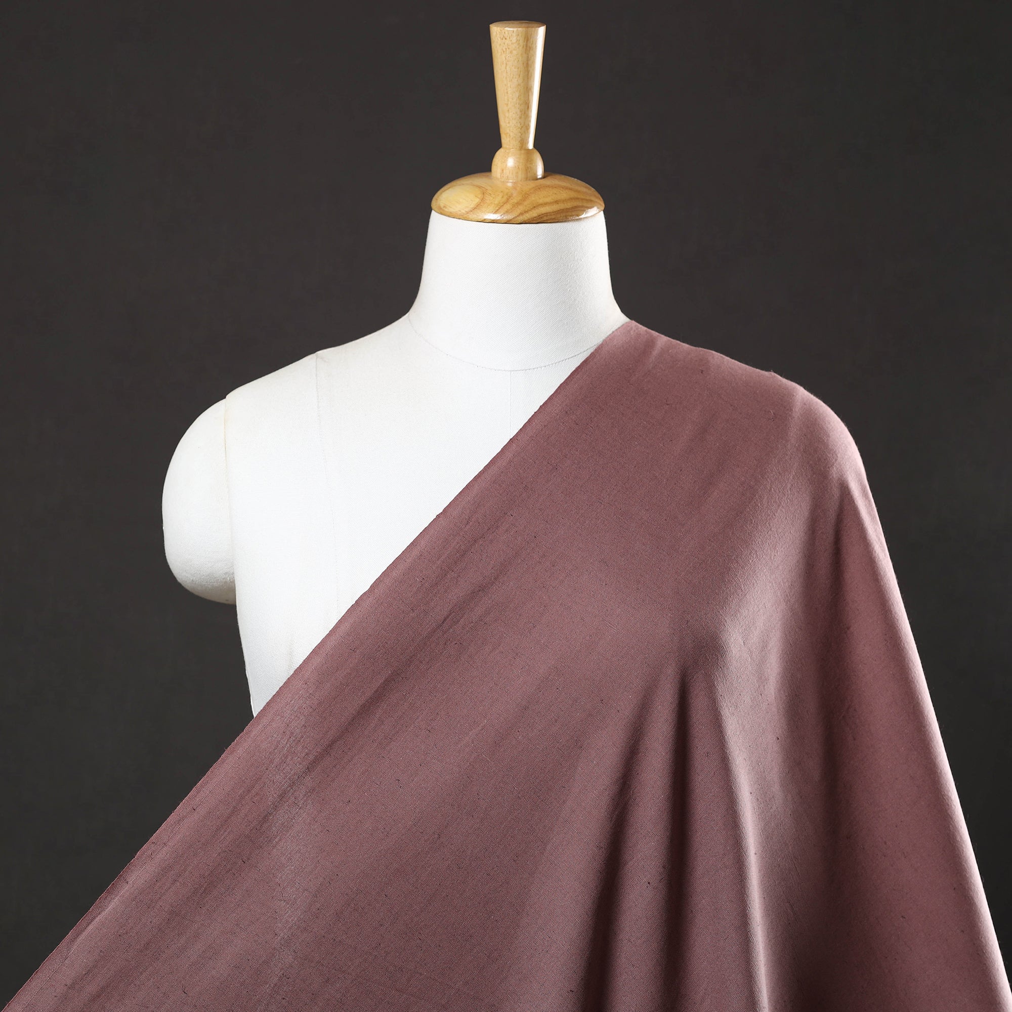 ITOKRI CRAFTS INITIATIVE Brown - Prewashed Plain Dyed Flex Cotton Fabric