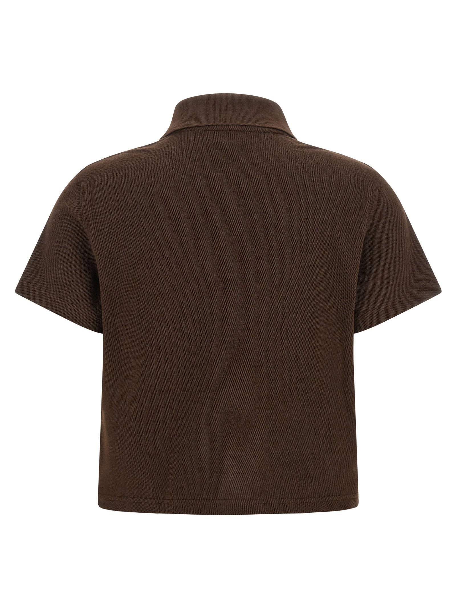 Saint Laurent Cassandre Crop Polo Shirt – 100% cotton - view 2