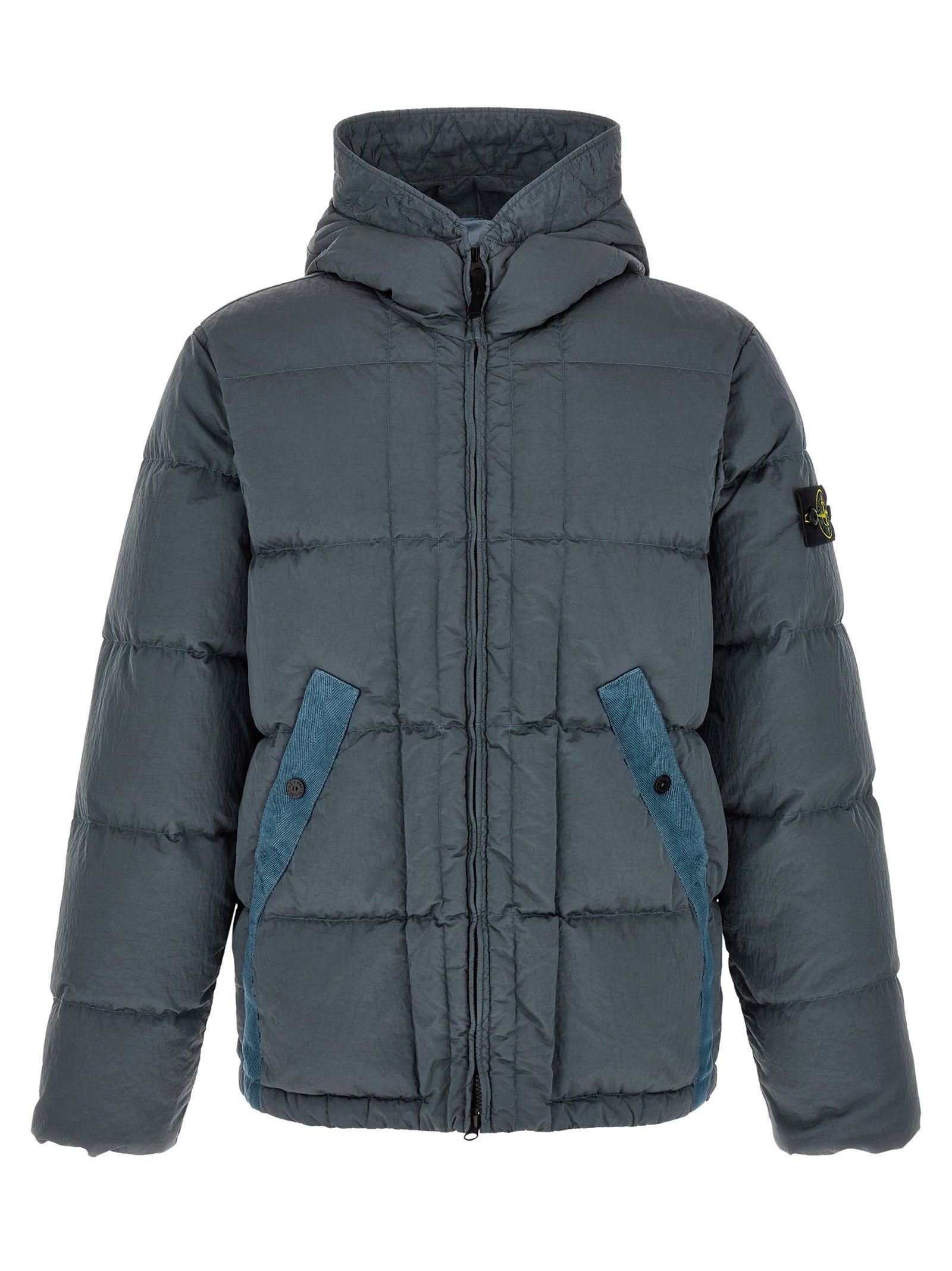 Stone Island Crumpled Effect Down Jacket – 100% polyamide