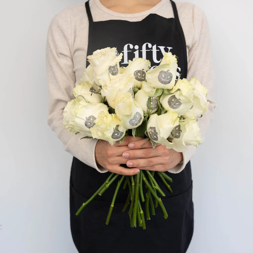 FiftyFlowers Glow in The Dark Jack O Lantern Roses