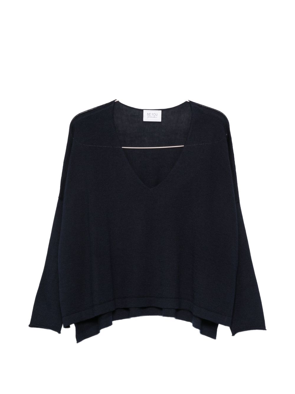 Beyou Cashmere and silk v-necked sweater – Cashmere 55%, Silk 45%