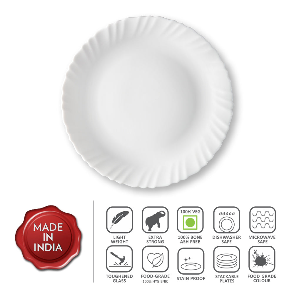 My Borosil Larah by Borosil White Full Plate Set - view 7
