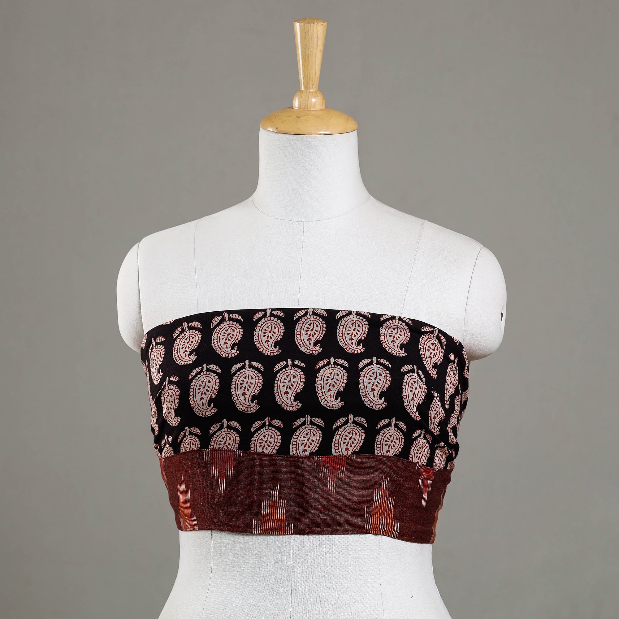 NOORI BAZAR Black - Bagh Block Printed Cotton Blouse Piece