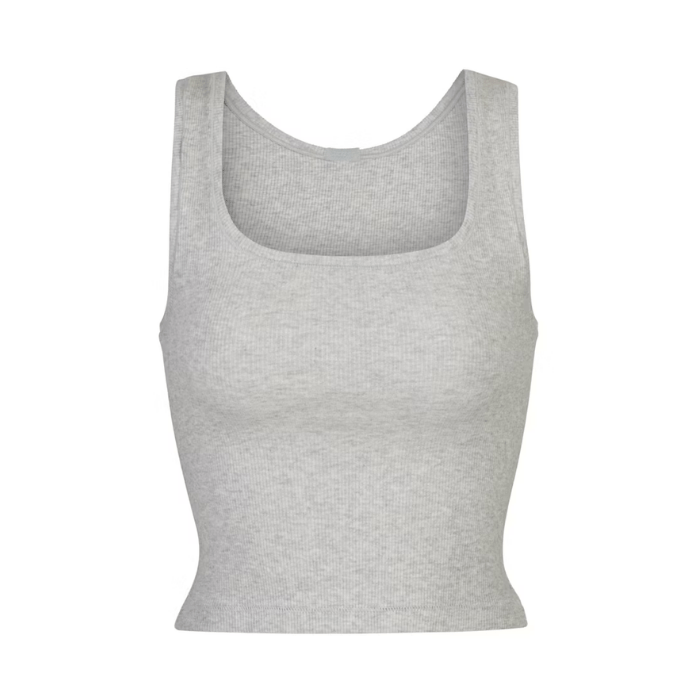 HYPE ELIXIR Skims Cotton Rib Tank Light Heather Grey