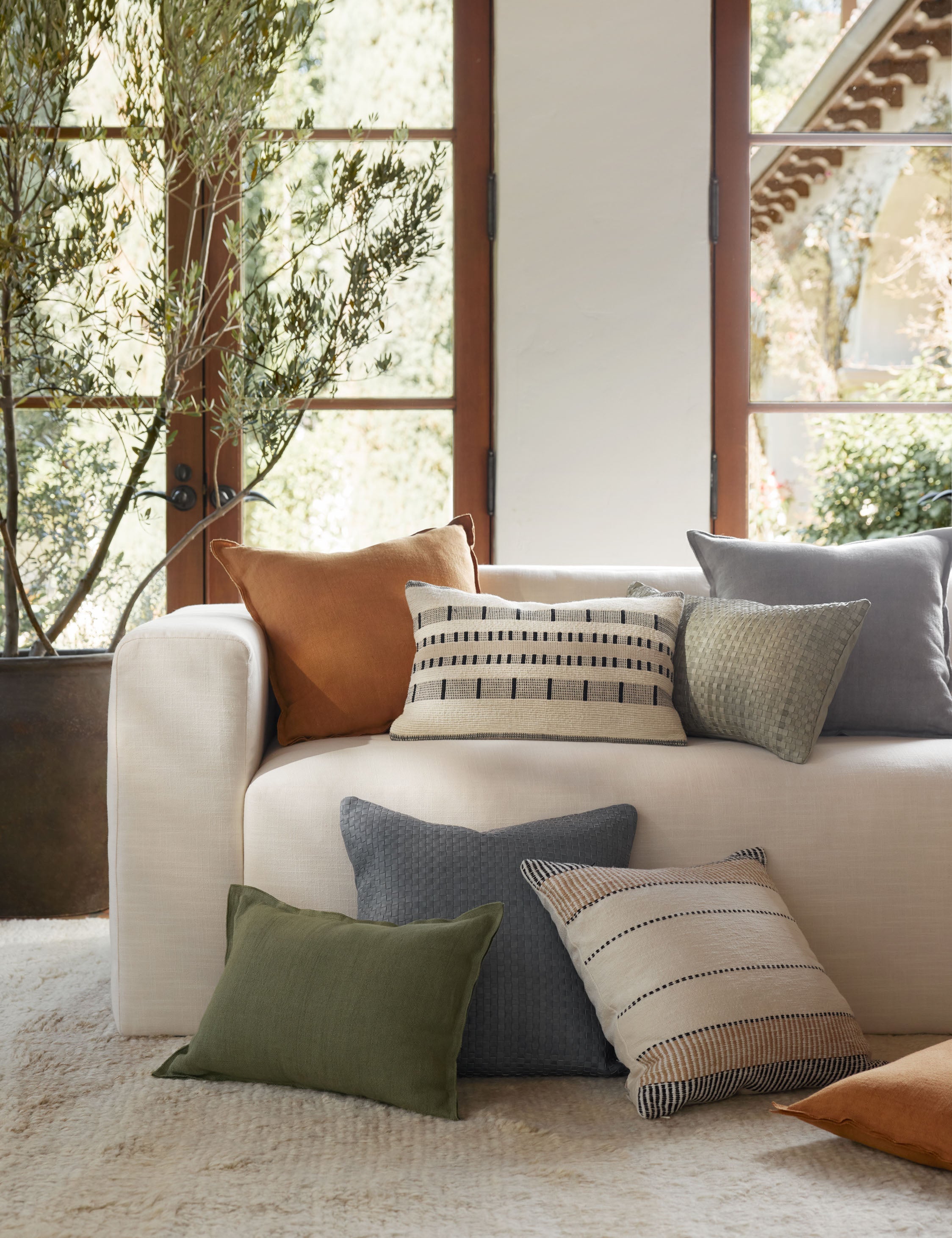 Lulu and Georgia Arlo Linen Pillow - view 128