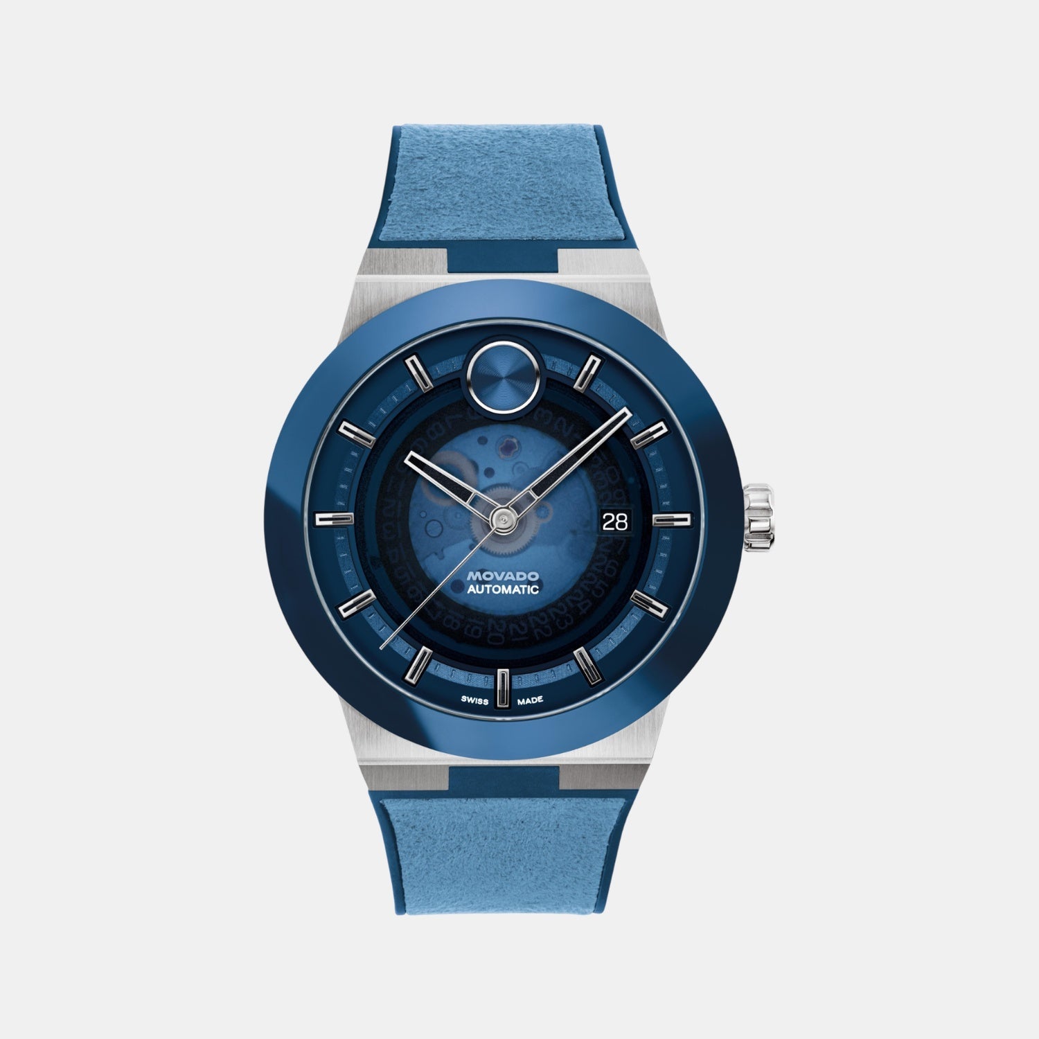 Movado Bold Men Automatic Transparent Dial Analog Rubber Watch 3601276