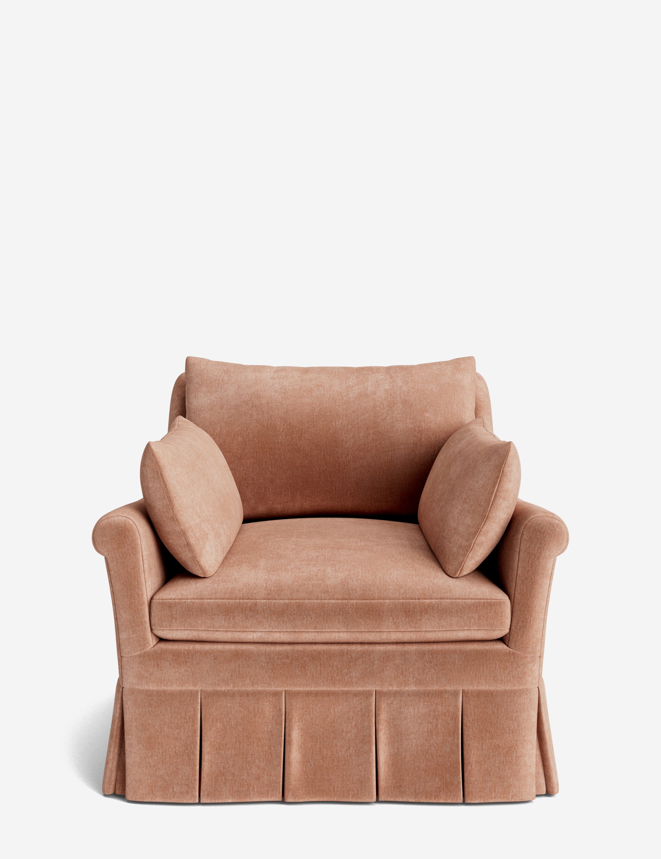 Lulu and Georgia Portola Rolled Arm Luxe Depth Pleated Chair