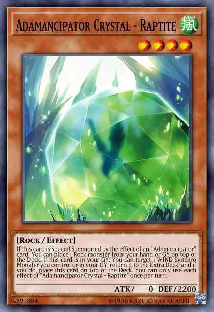 Yu-Gi-Oh! Adamancipator Crystal - Raptite - SESL-EN005 - Super Rare - 1st Edition