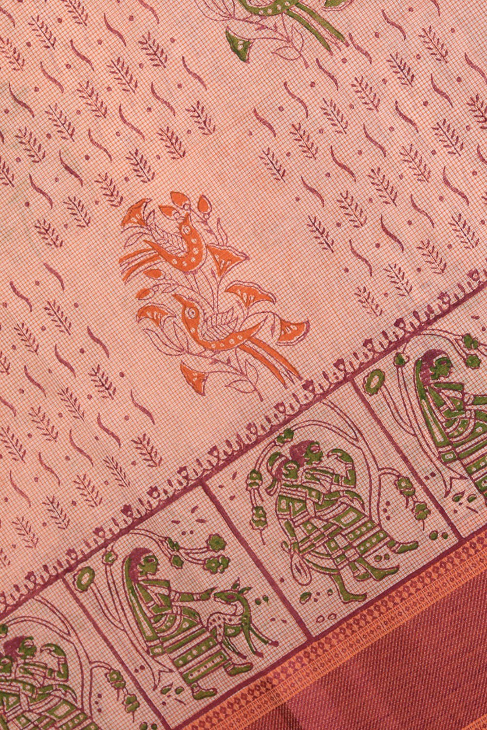 Kalanjali Ethnics Hand block printed cotton saree - view 2