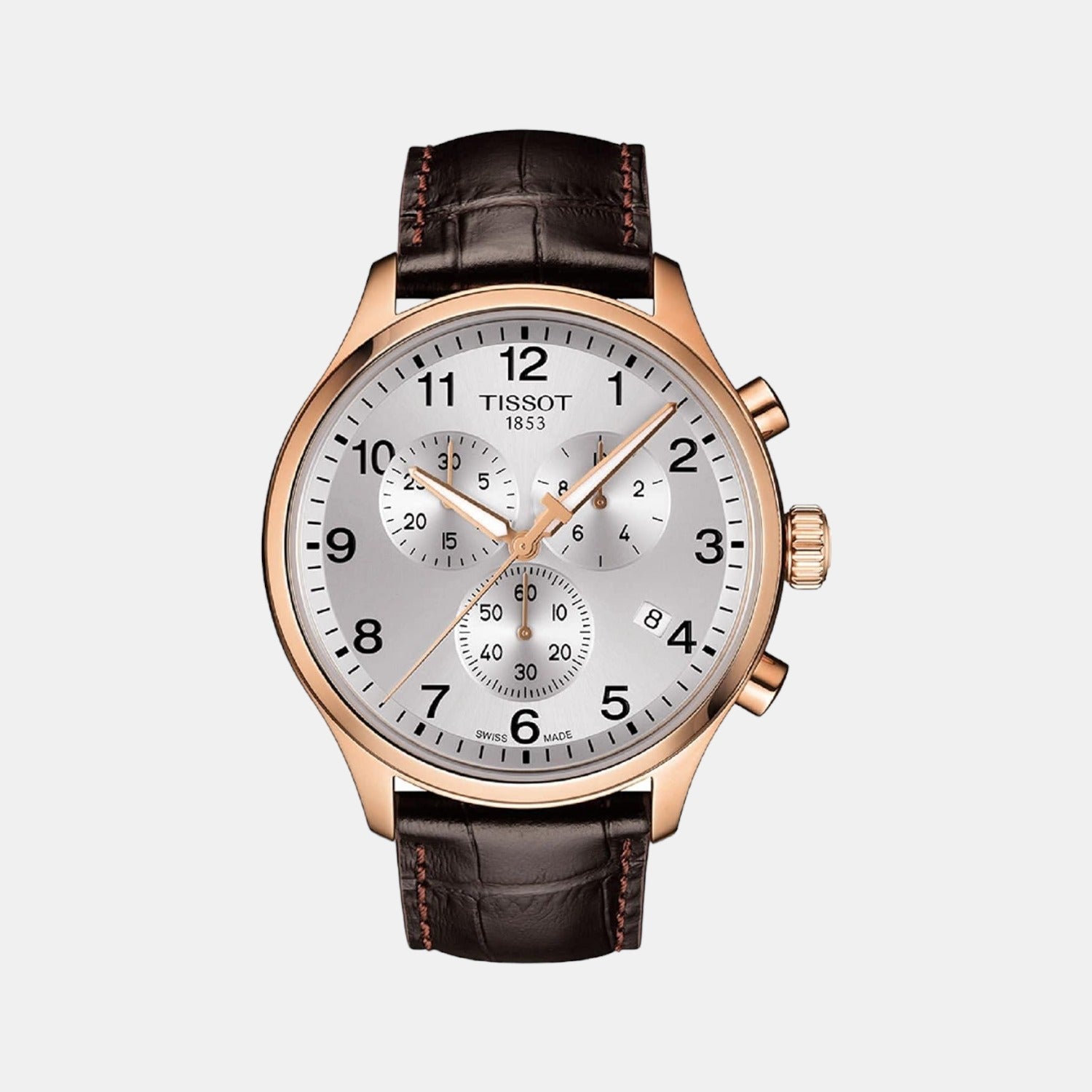 Tissot Chrono Xl Classic Men Quartz Silver Dial Chronograph Leather Watch T1166173603700