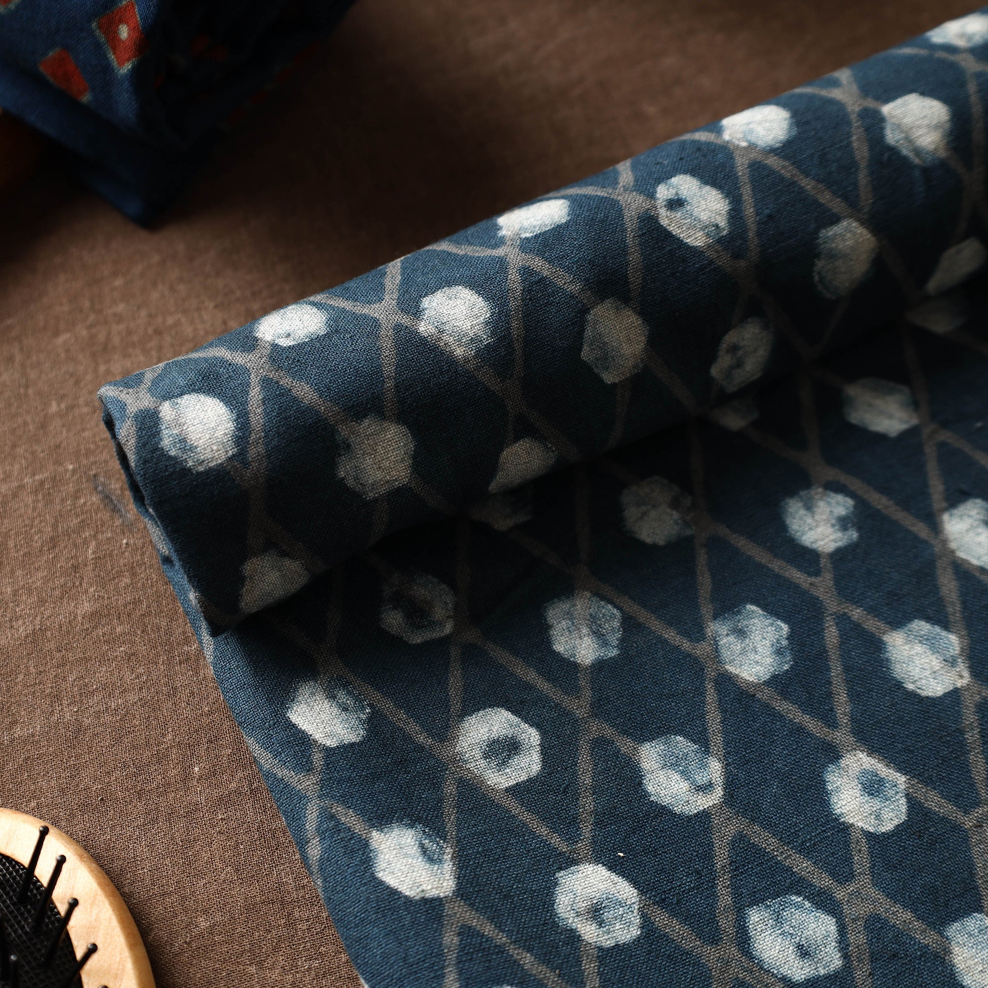ITOKRI CRAFTS INITIATIVE Blue - Akola Block Printed Pure Handloom Cotton Towel - view 3