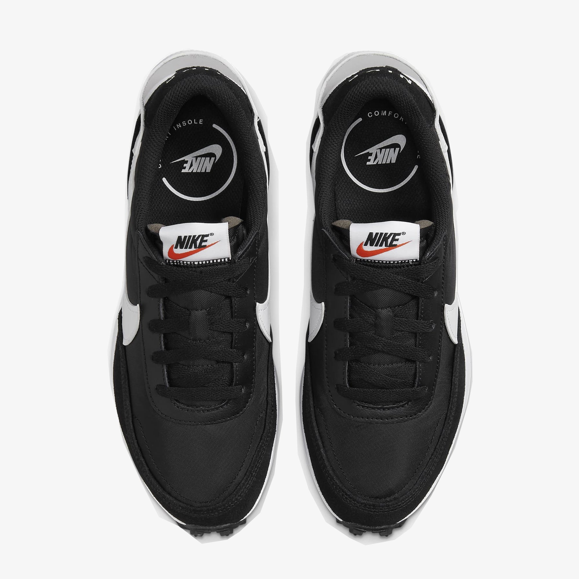 Nike | WAFFLE DEBUT { BLACK/WHITE-ORANGE-CLEAR - view 2