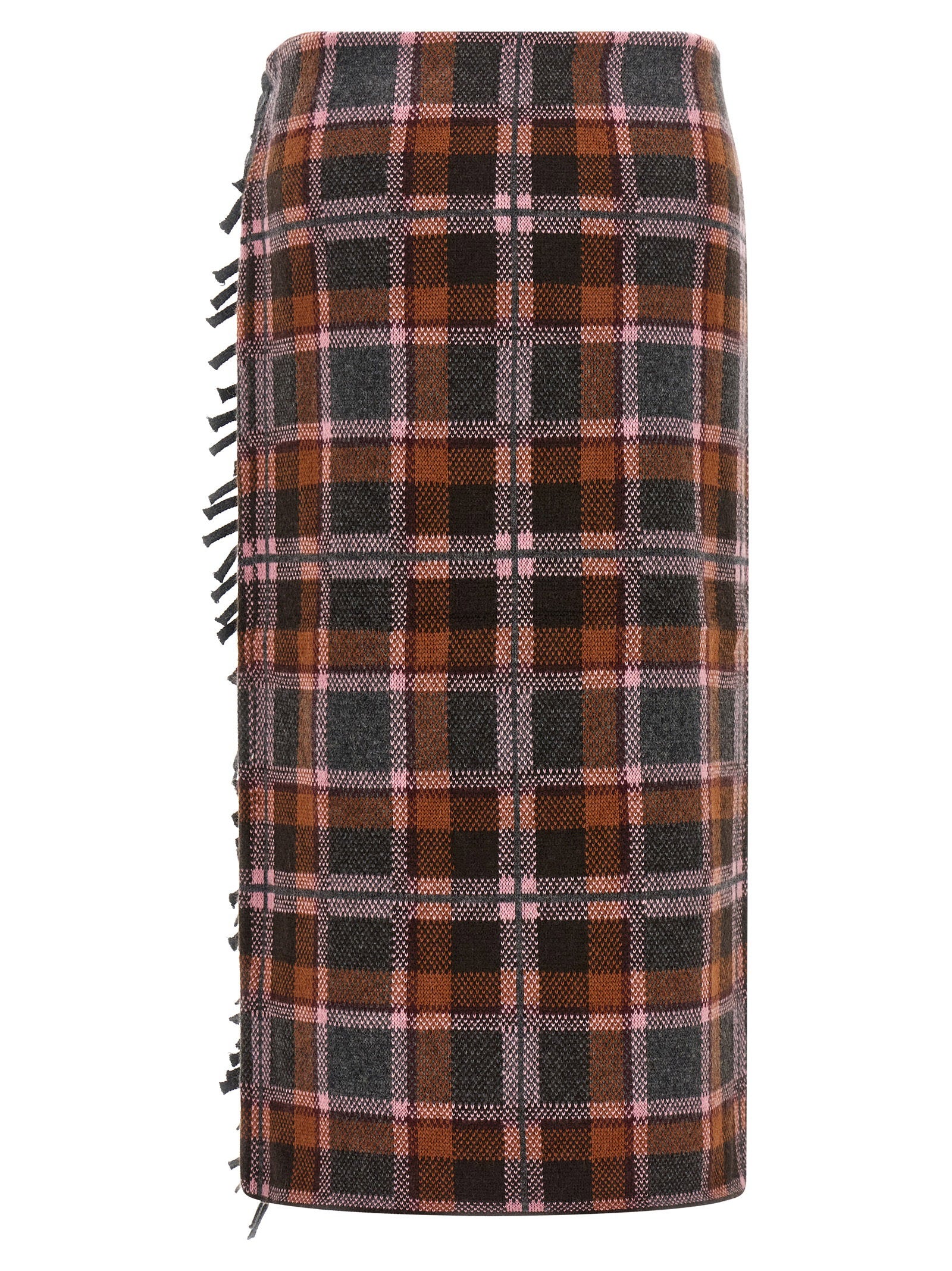 Guest In Residence Tartan Wrap Skirt – 70% wool 30% cachemire - view 2