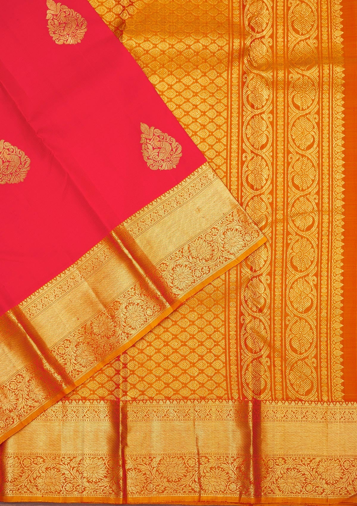 Koskii Red Zariwork Pure Silk Saree – Women's - view 3