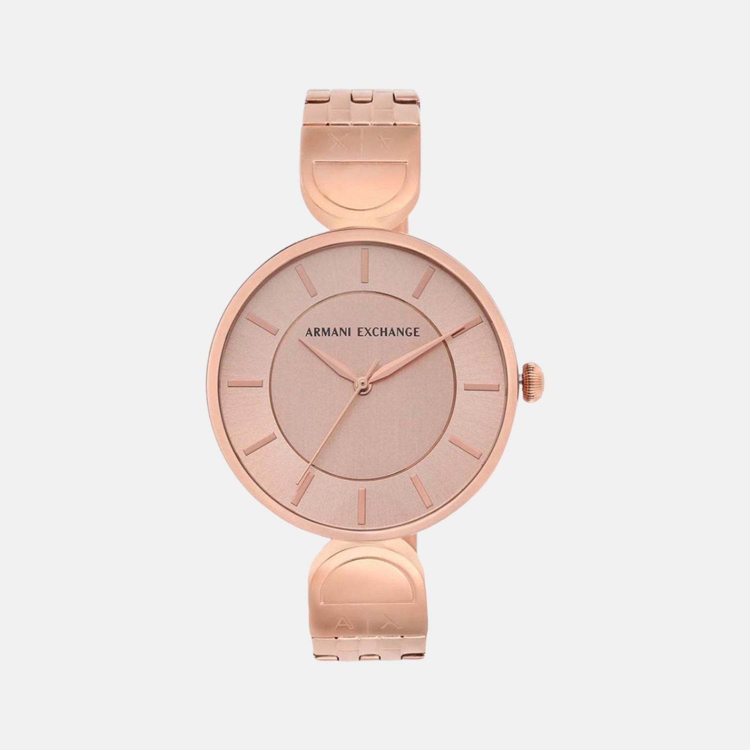Armani Exchange Brooke Women Quartz Rose Gold Dial Analog Stainless Steel Watch AX5328