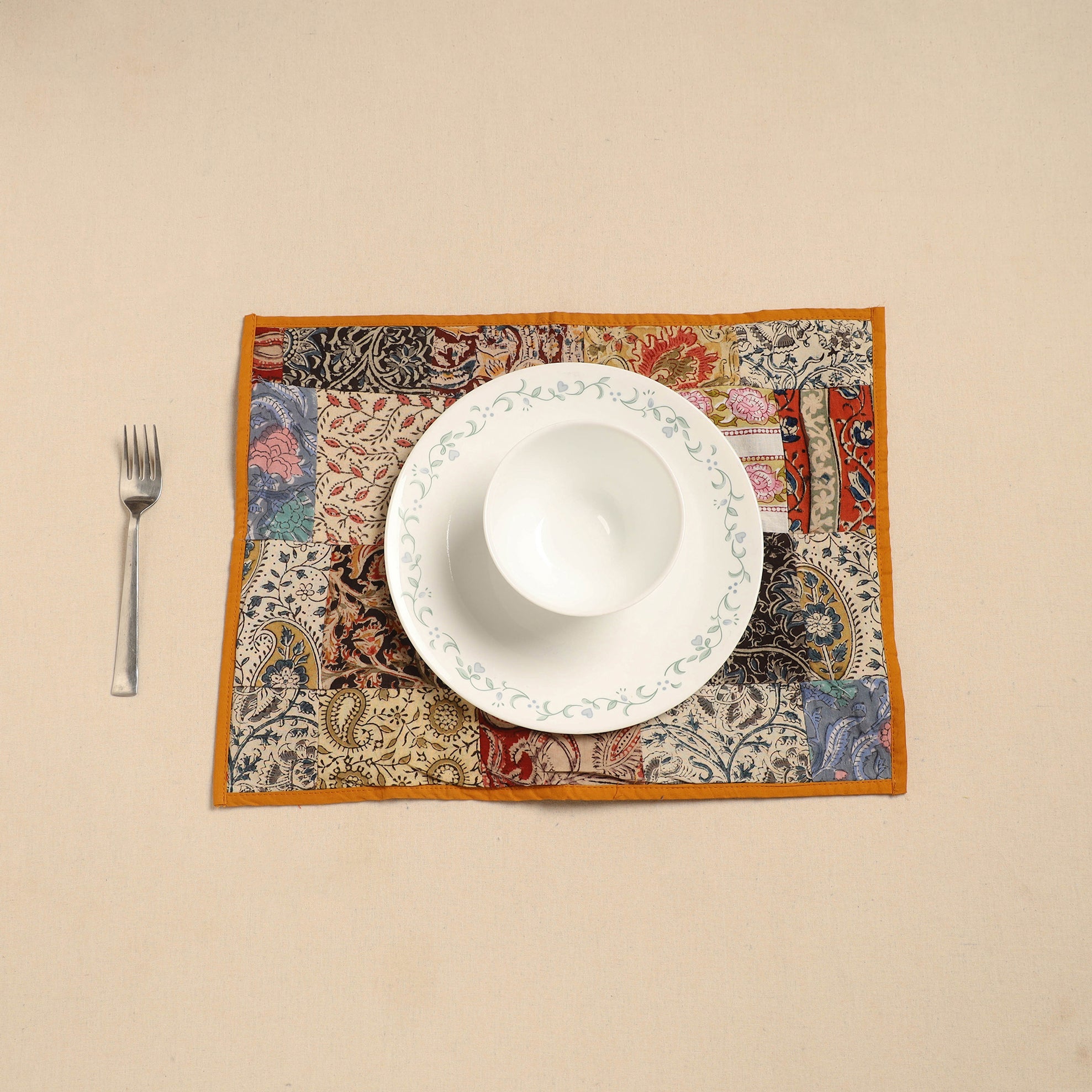 NOORI BAZAR Handcrafted Cotton Patchwork Table Mat 13