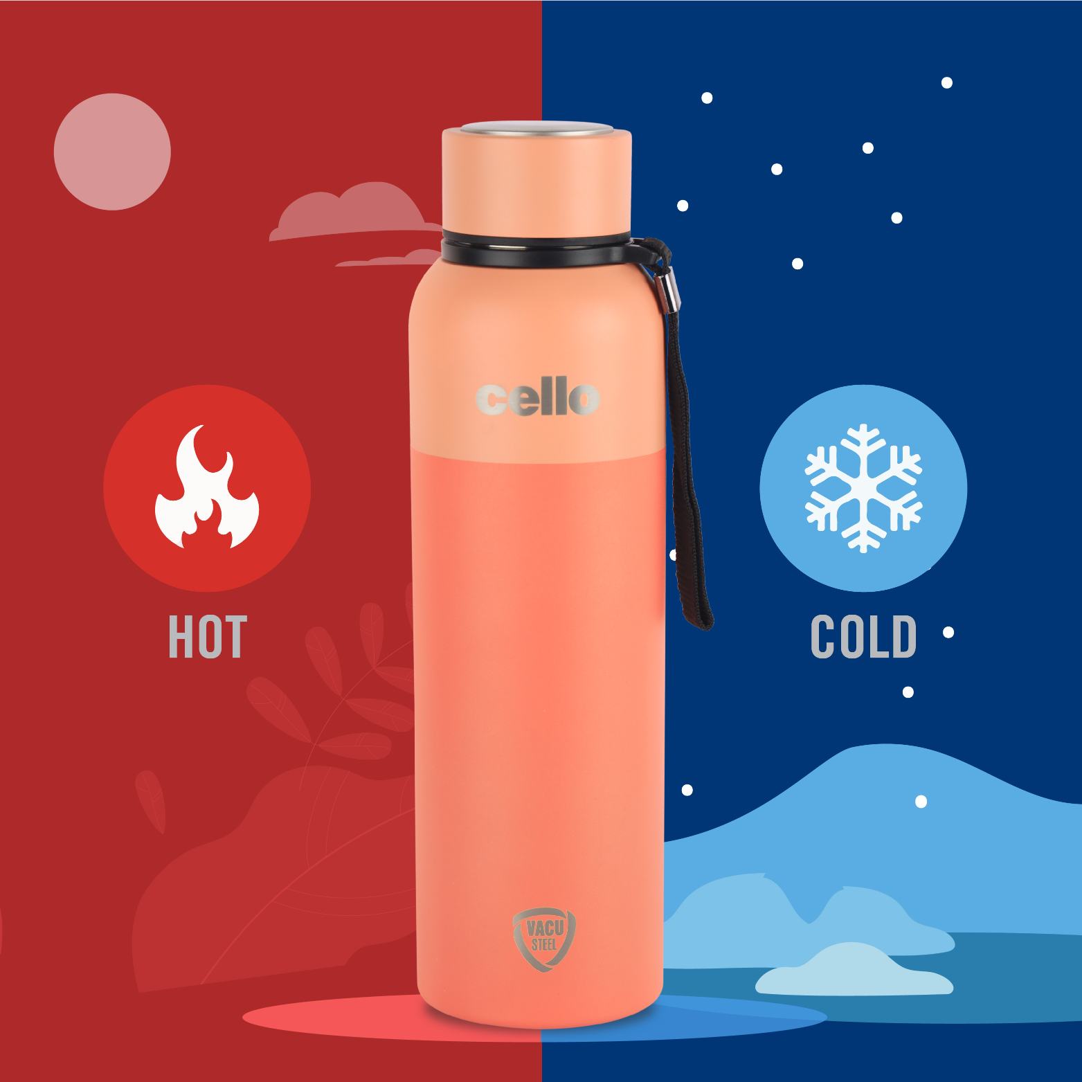 Cello Neo Kent Flask, Vacusteel Water Bottle, 750ml - view 22