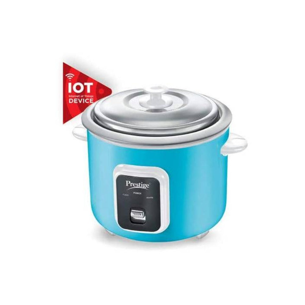 Prestige Delight Smart Internet Enabled 1.8 litre Electric Rice Cooker with Aluminium Cooking Pan | 700 Watts | Blue