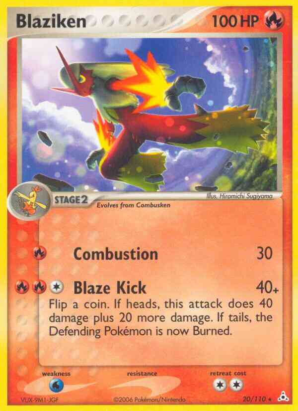 Rare ex13-20 reverse – Pokémon Blaziken - 20/110 - Rare [ex13-20] [Reverse Holo]