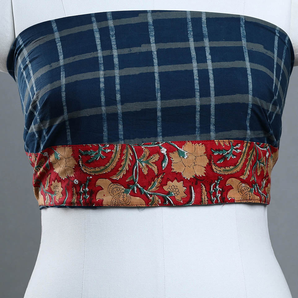 NOORI BAZAR Blue - Block Printed Cotton Akola Blouse Piece 12 - view 3