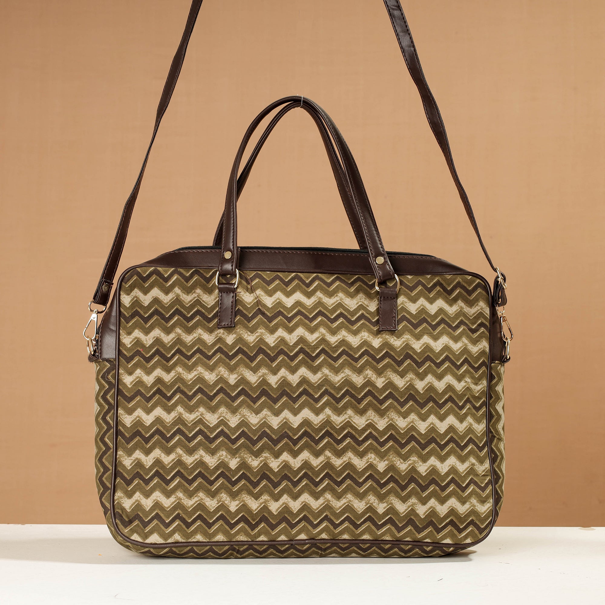 KACHCHH JI CHHAAP Brown - Handcrafted Printed Laptop Bag 14 - view 3