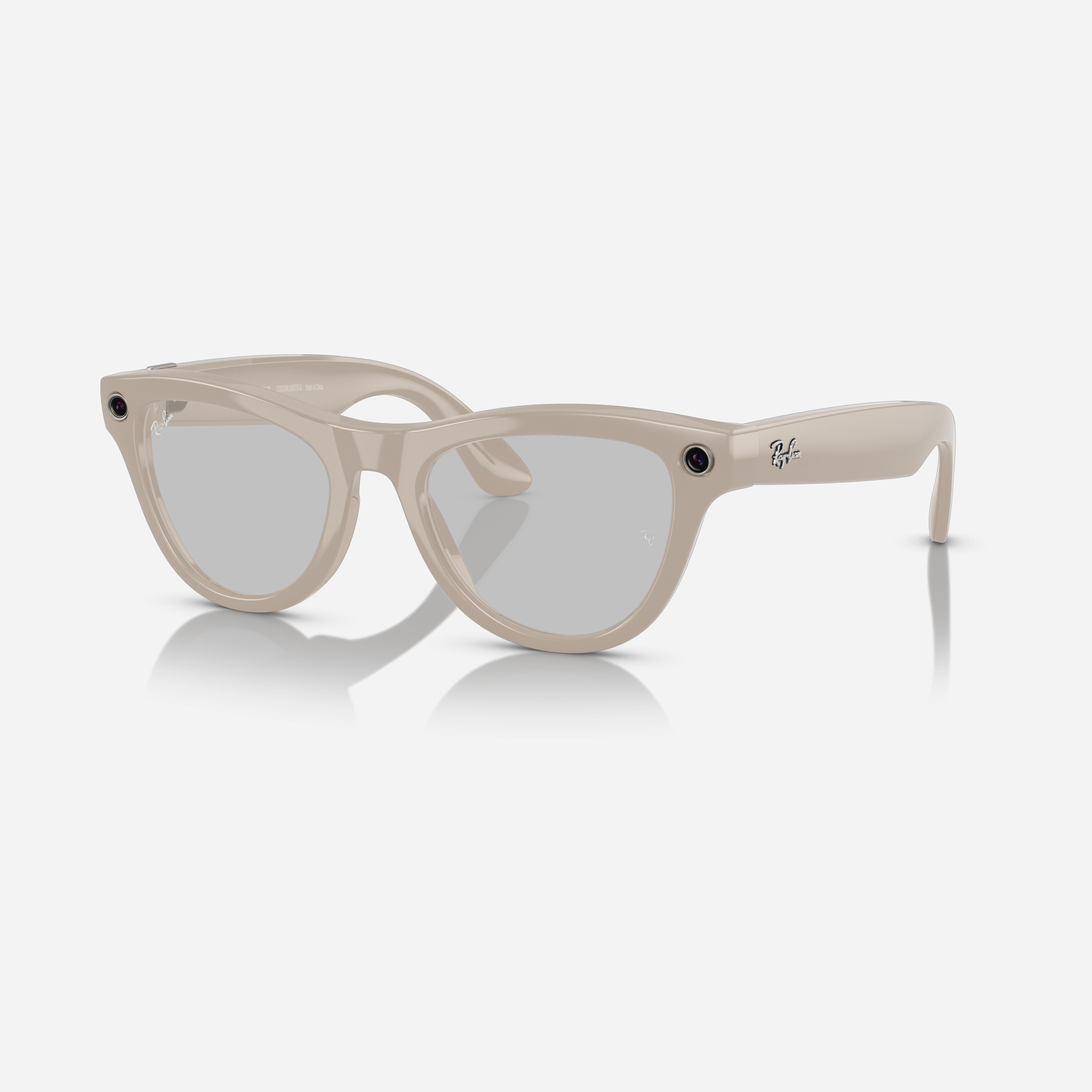 RAY BAN Ray-Ban Meta Skyler Chalk Grey Clear-Sapphire Transition Lens
