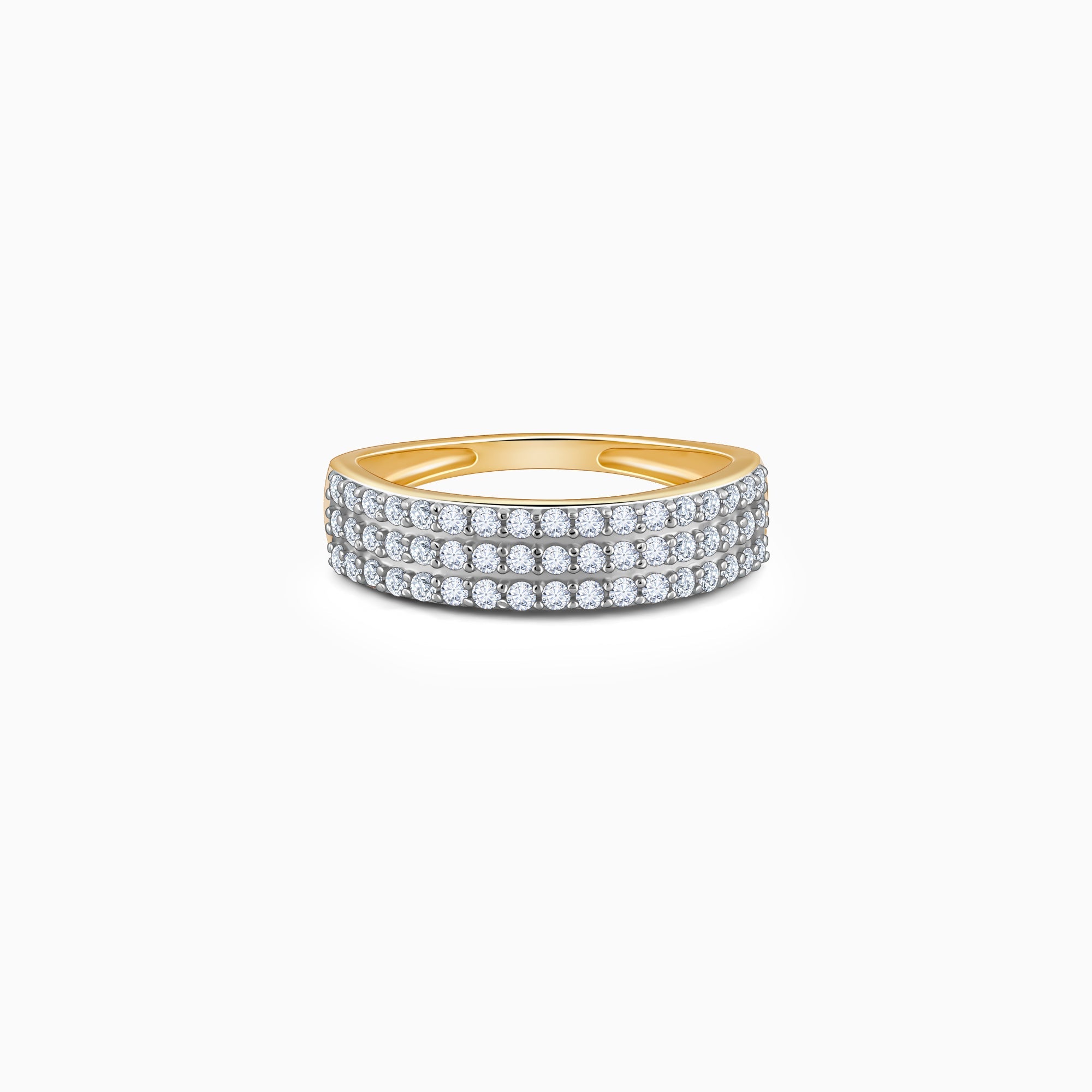 GIVA Jewellery Gold Sencillez Diamond Ring
