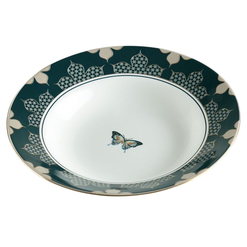 India Circus Nature's Bloom Pasta Plate | Premium 22K Liquid Gold | Set of 2 Pcs - view 2