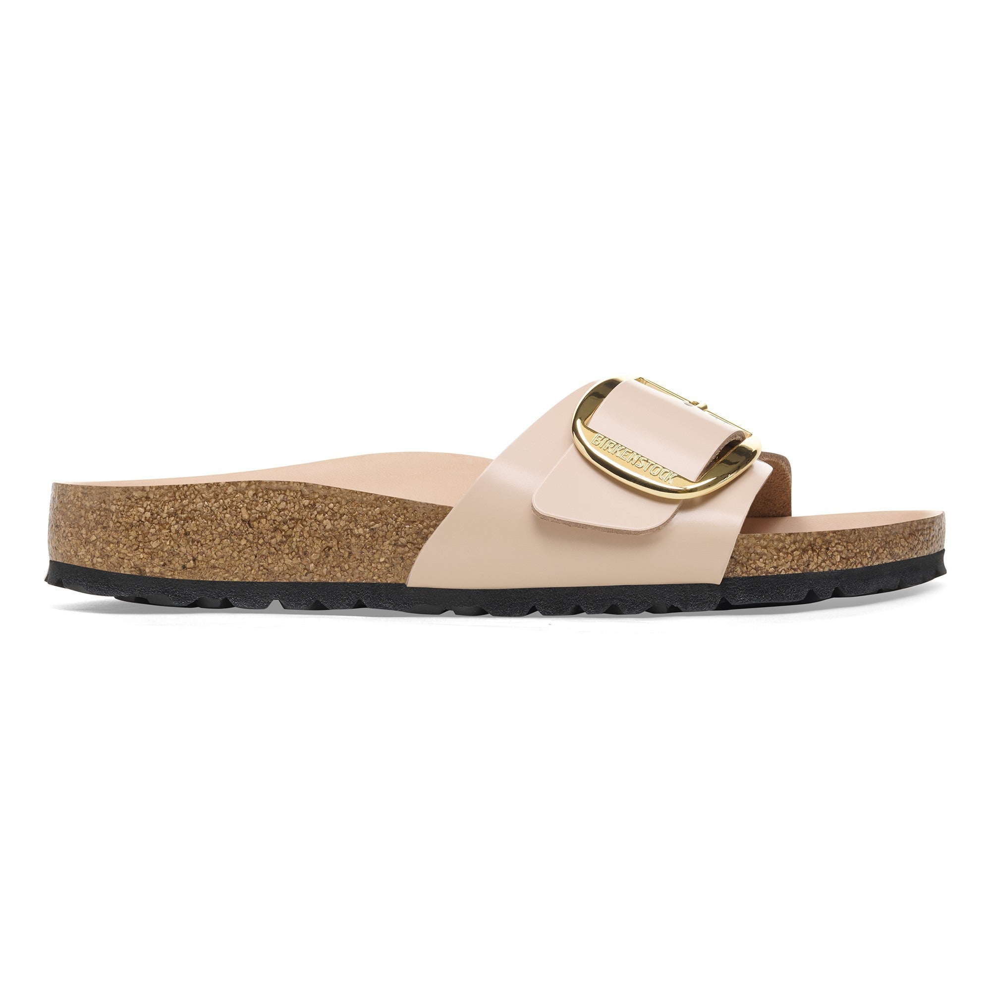 Birkenstock Madrid Big Buckle Natural Leather Patent - view 4
