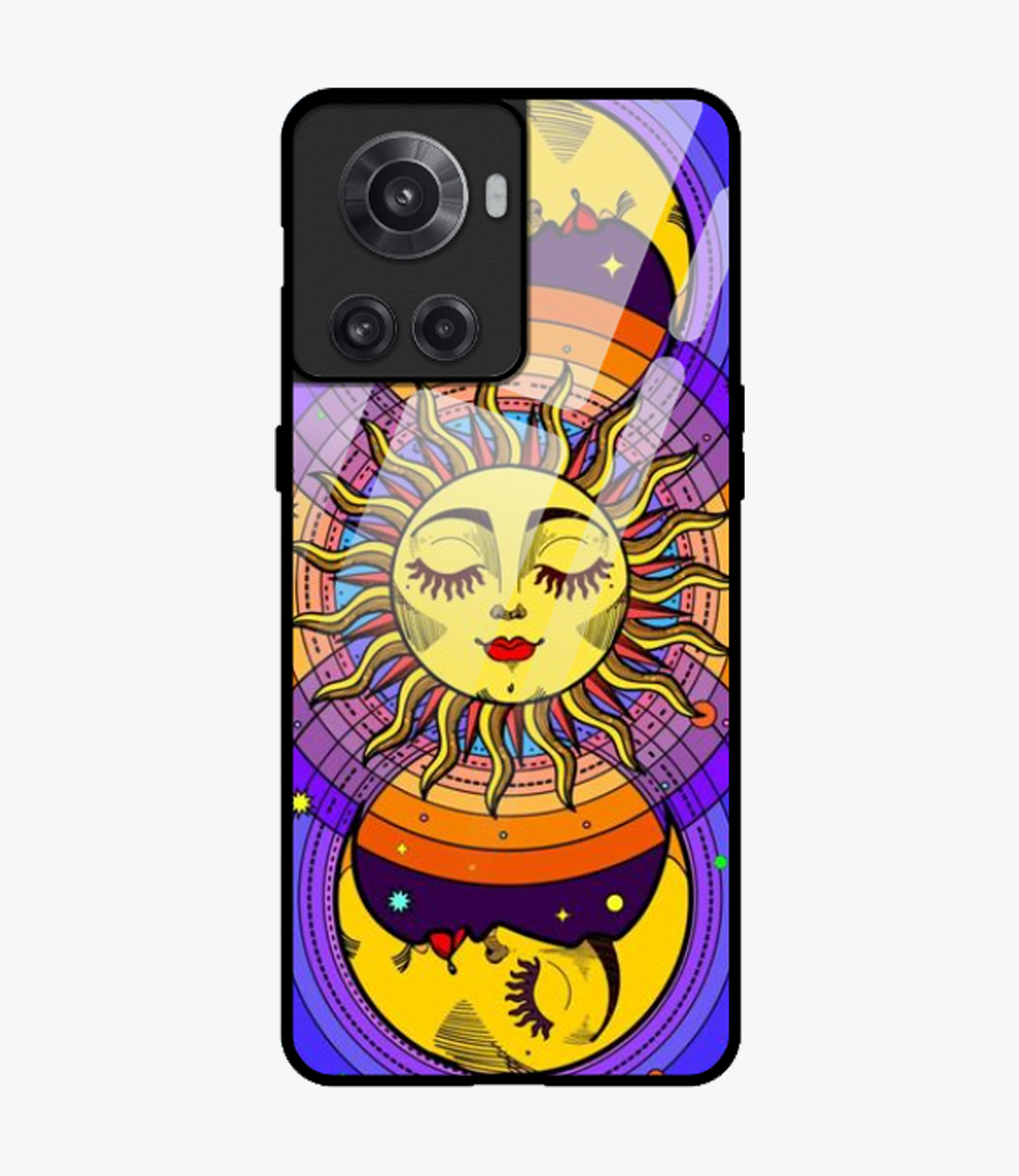 The Case Company Celestial Sun & Moon Groovy Glass Case for Oneplus 10R