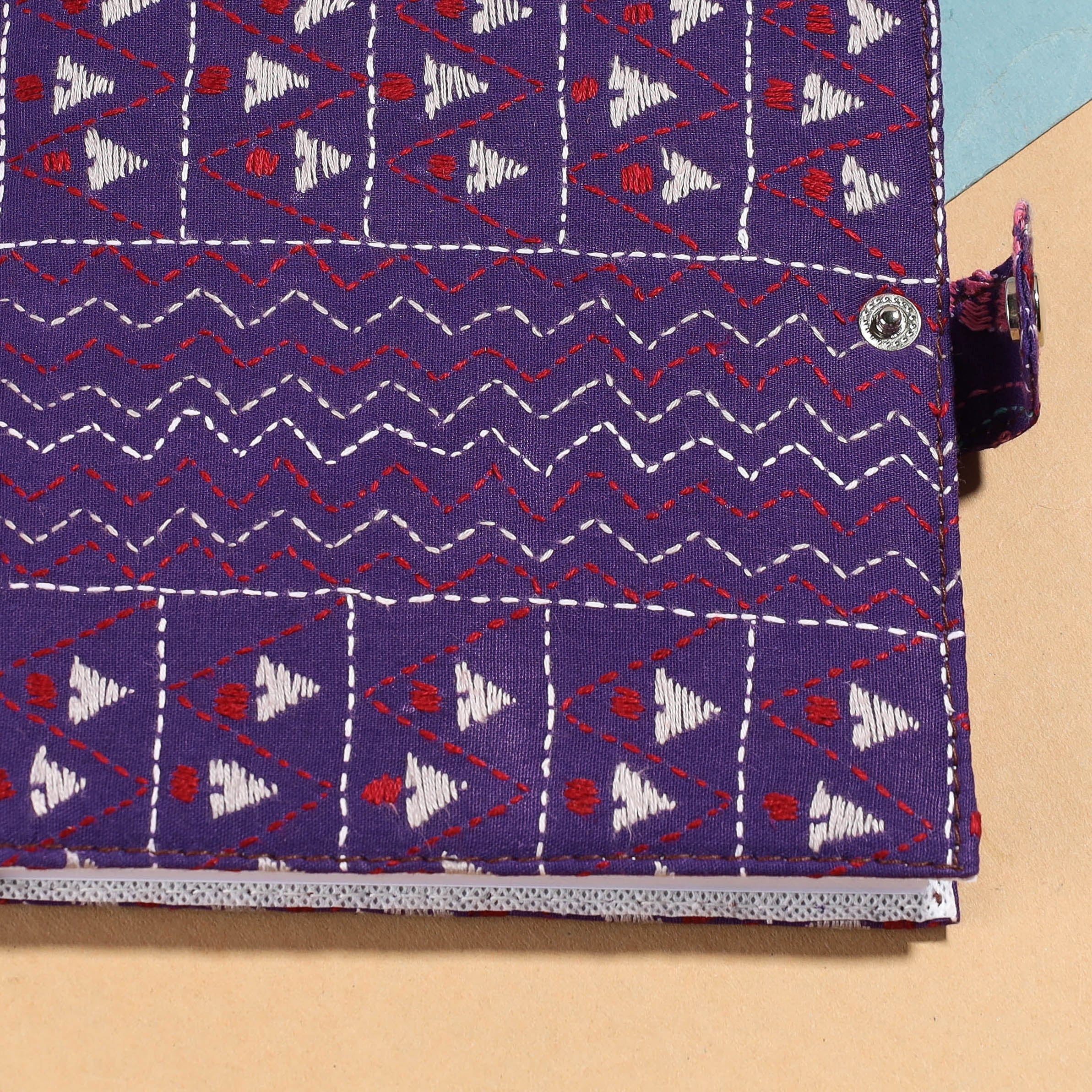 ASALKAAR Bengal Kantha Work Handcrafted Notepad (7 x 6 in) - view 2
