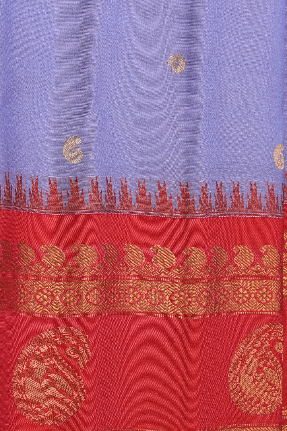 Kalanjali Gadwal Silk Purple Saree – Women's - view 2
