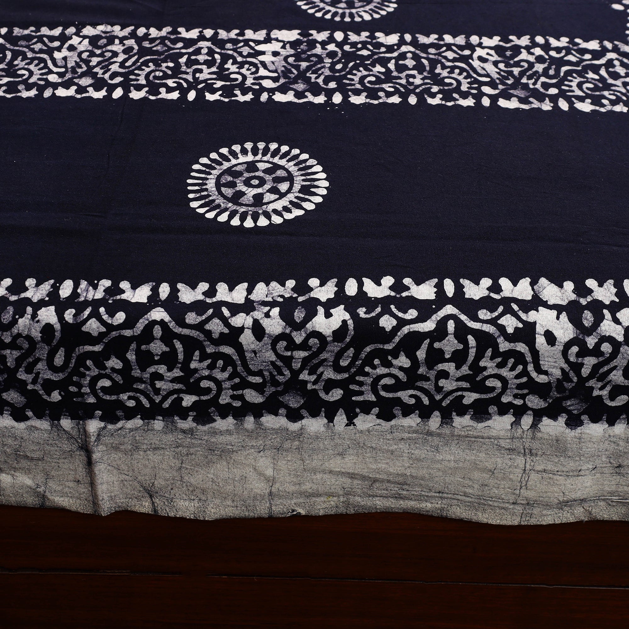 BATIK BY MD. SHARIFF Blue - Cotton Double Hand Batik Print Bed Sheet Set 38 - view 5