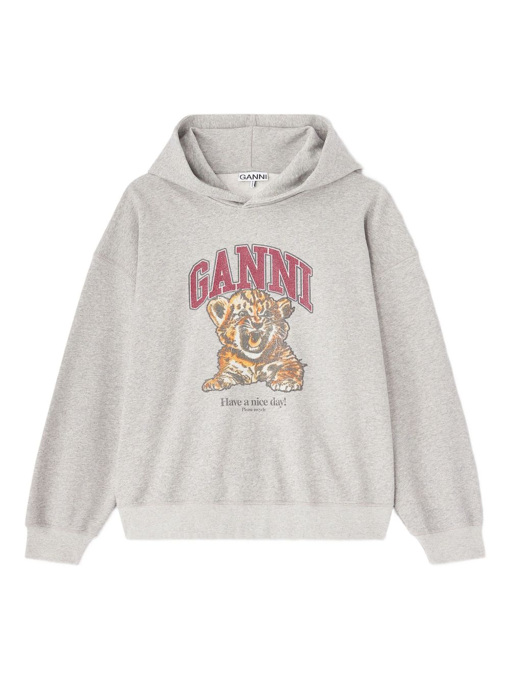 Ganni Margot Kitty organic cotton hoodie – 100% Organic Cotton