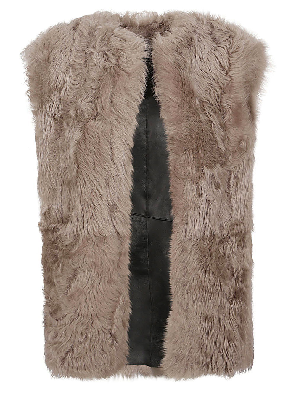 Enes Sleeveless fur coat – LEATHER 100%