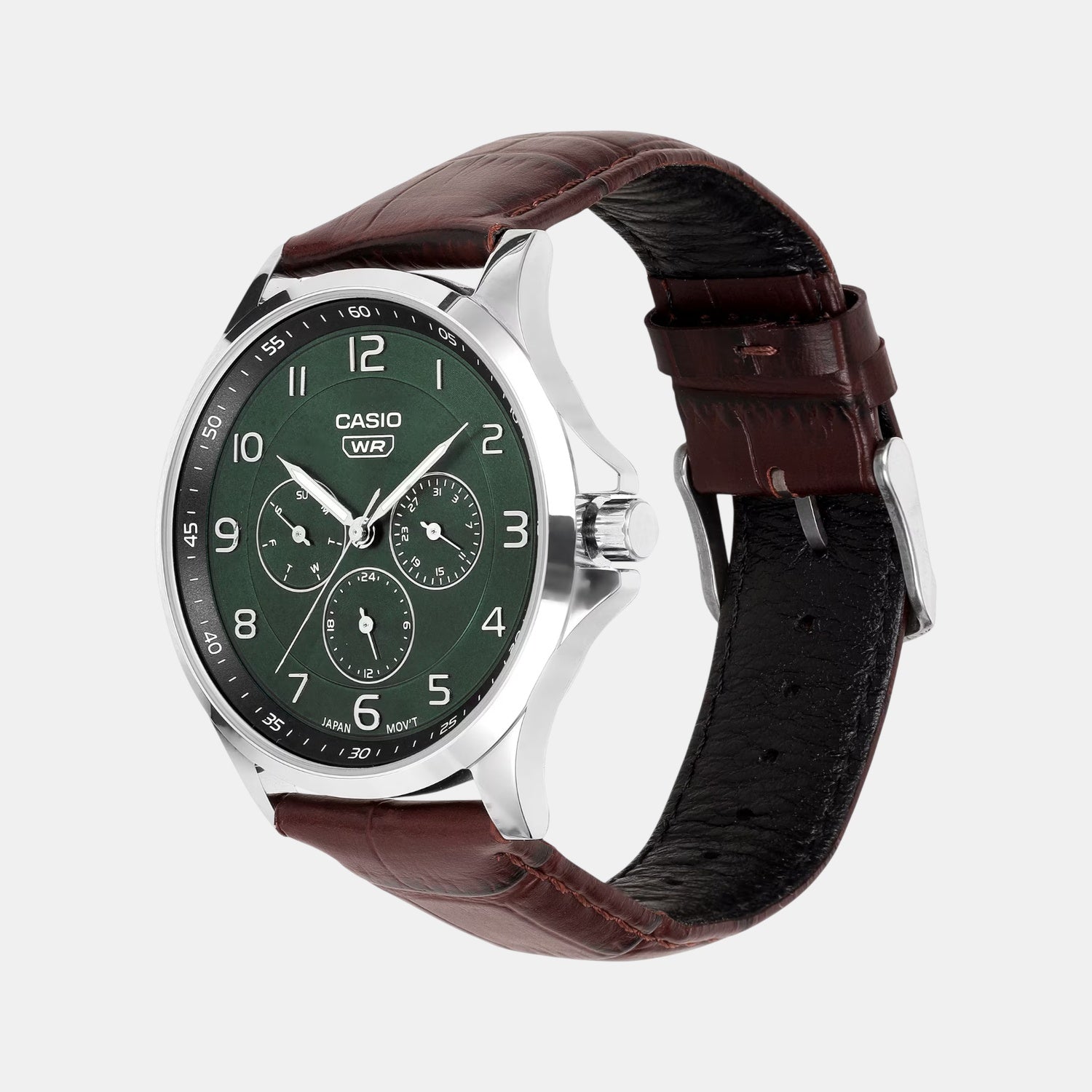 Casio Enticer Men Quartz Green Dial Analog Stainless Steel Watch A2456 - view 6