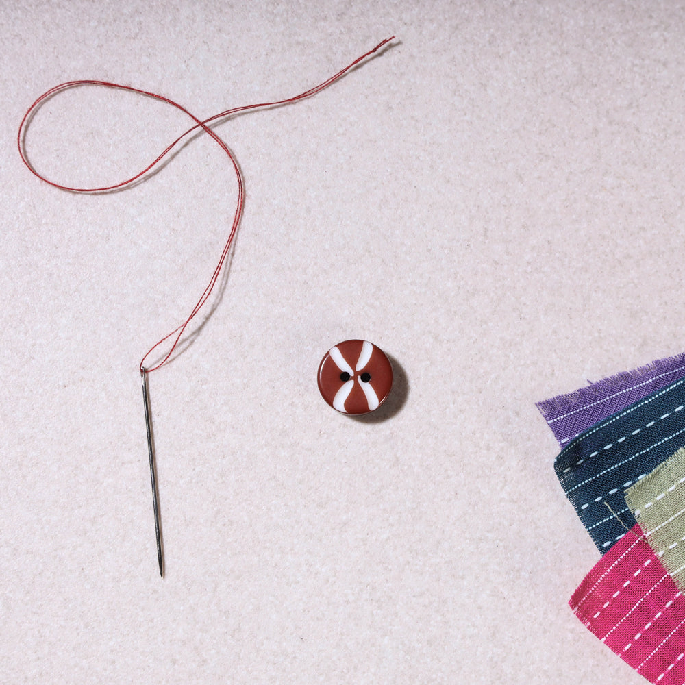 BUTTON BAAZ 1cm Handmade Sambhal Clothing Button (single piece)