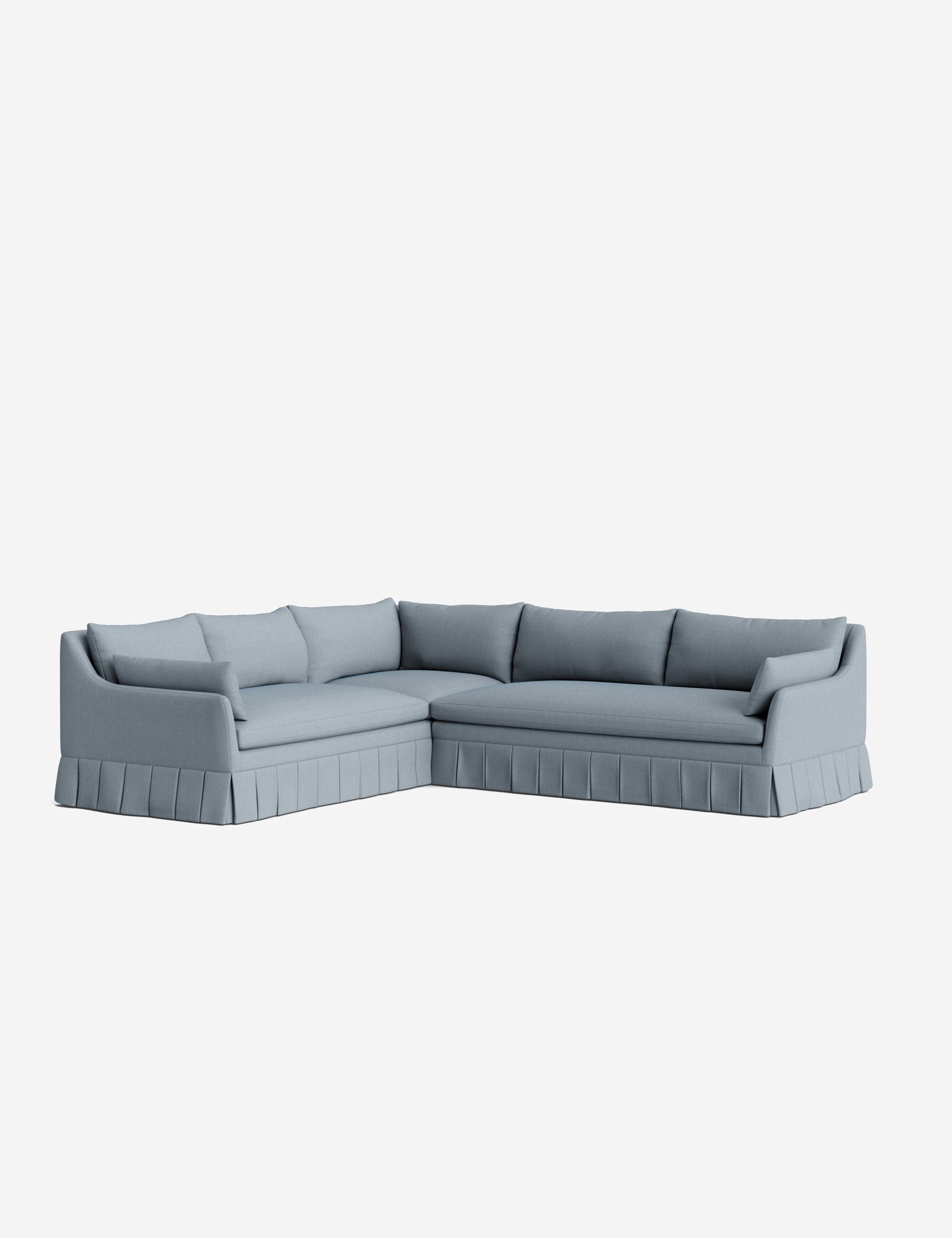 Lulu and Georgia Portola Luxe Depth Pleated Corner Sectional Sofa - view 37