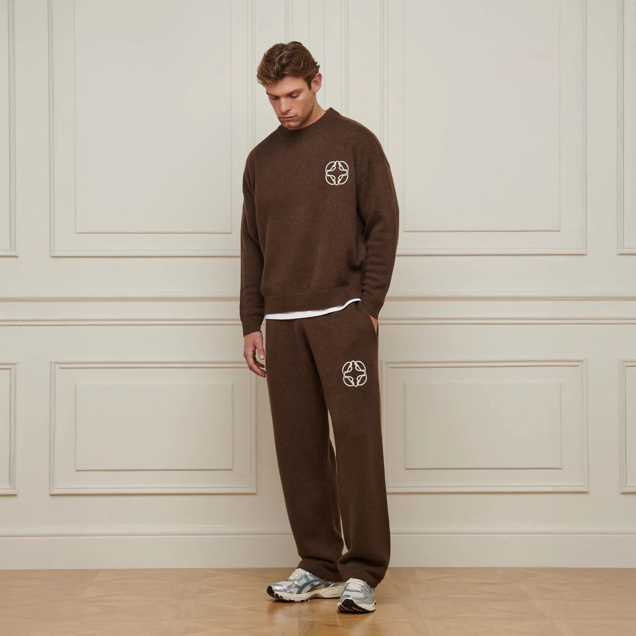 Belier Mohair Knit Brown Sweatpants - view 5