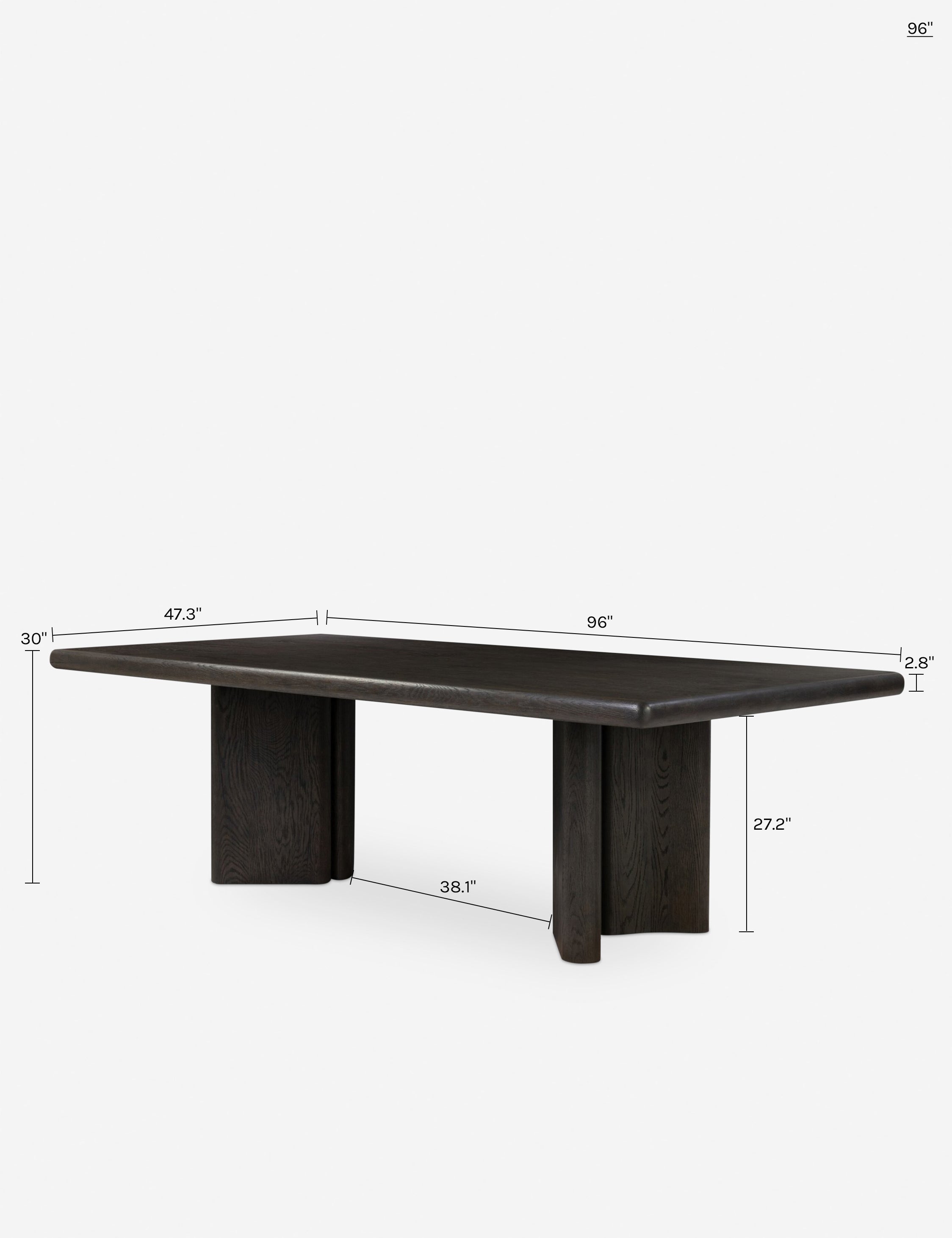 Lulu and Georgia Elsen Dining Table – Dark Brown Oak - view 11