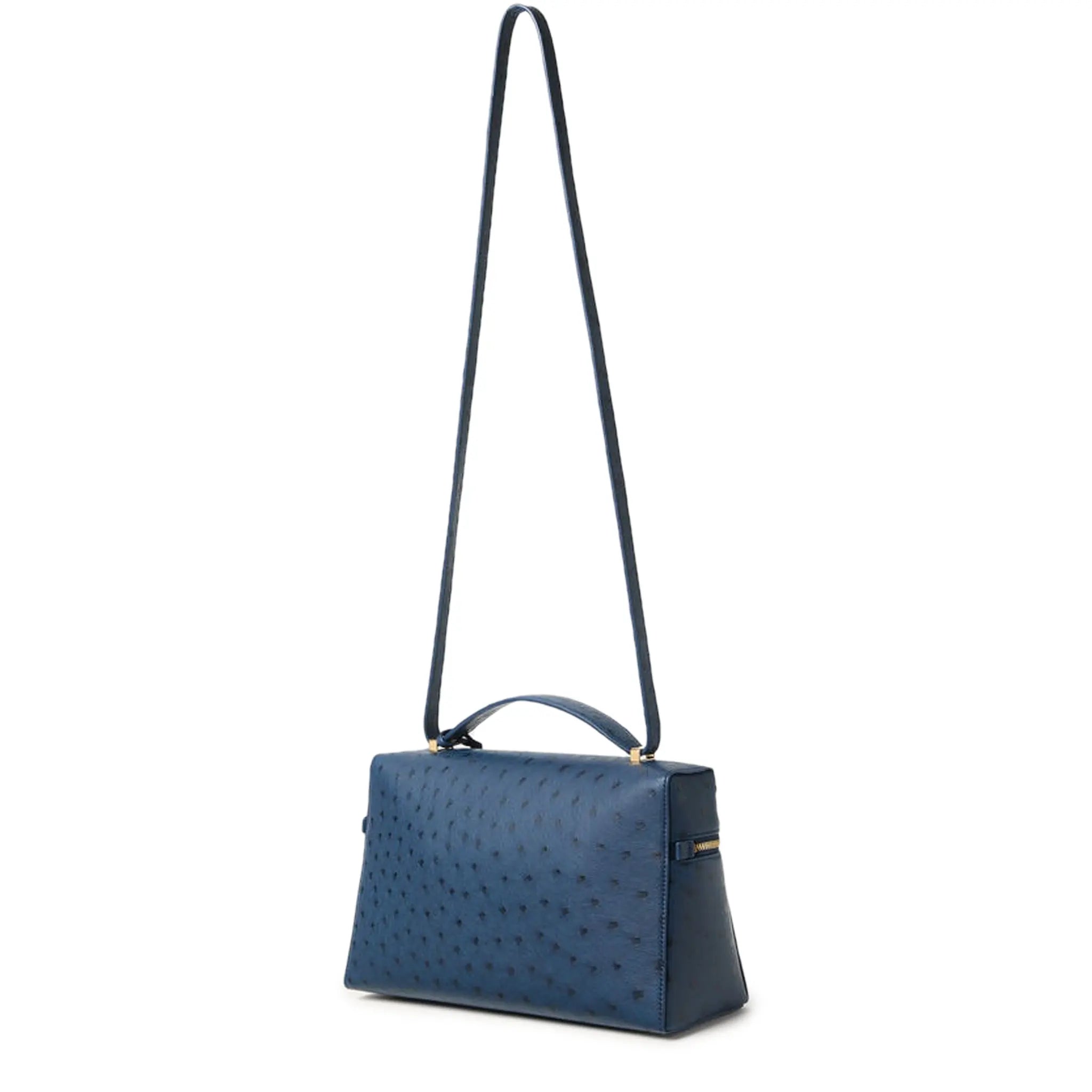 Loro Piana Extra Bag L27 Ostrich Leather Ocean Heart Sun Gold Shoulder Bag - view 2