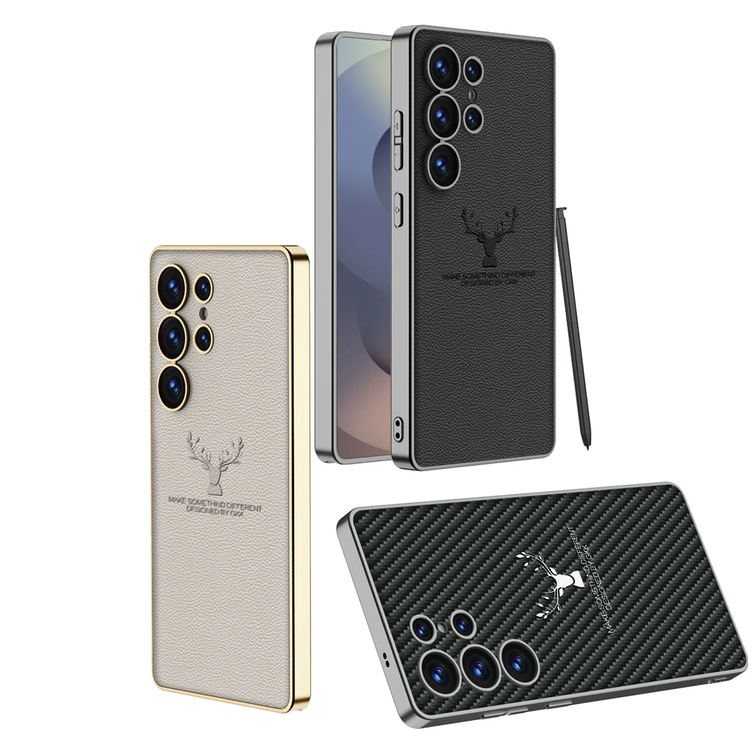 Million Cases Regal Stag Deer Electroplated Leather Case - Samsung - view 5