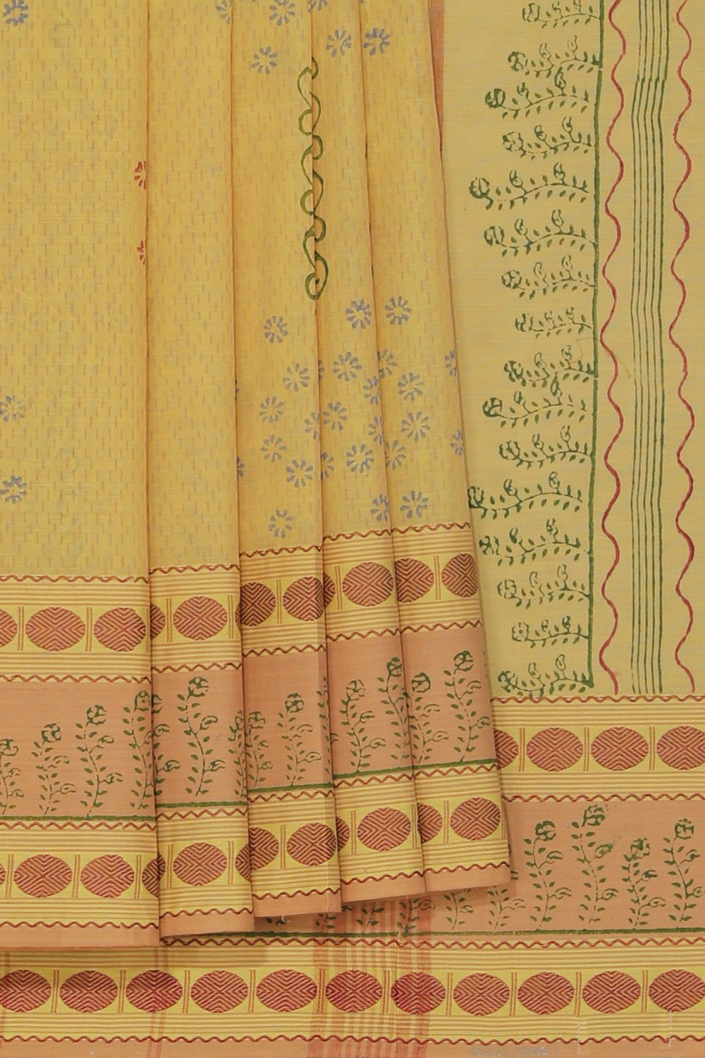 Kalanjali Ethnics Hand block printed cotton saree - view 2