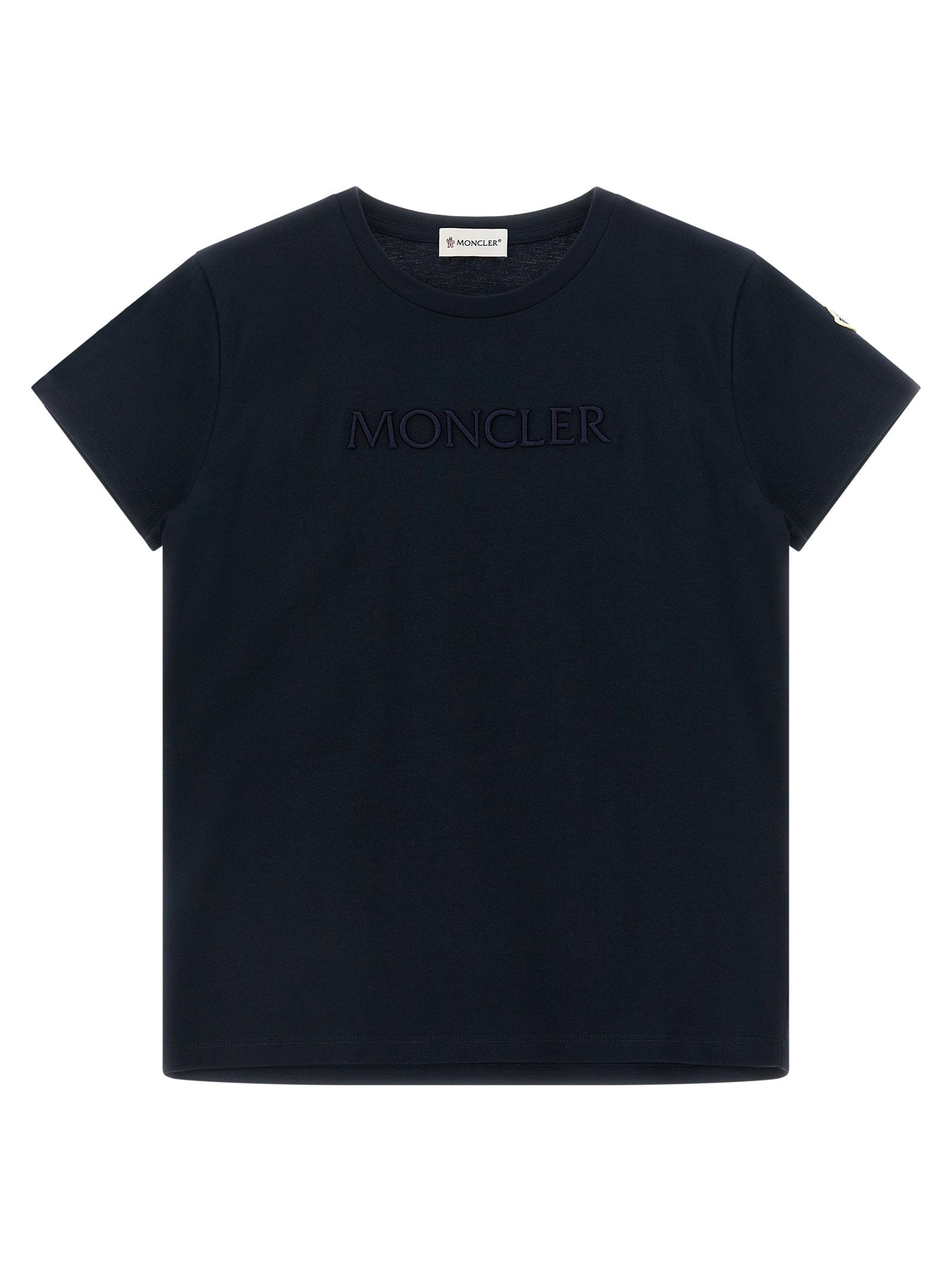 Moncler Enfant Logo Embroidery T-shirt – 100% cotton