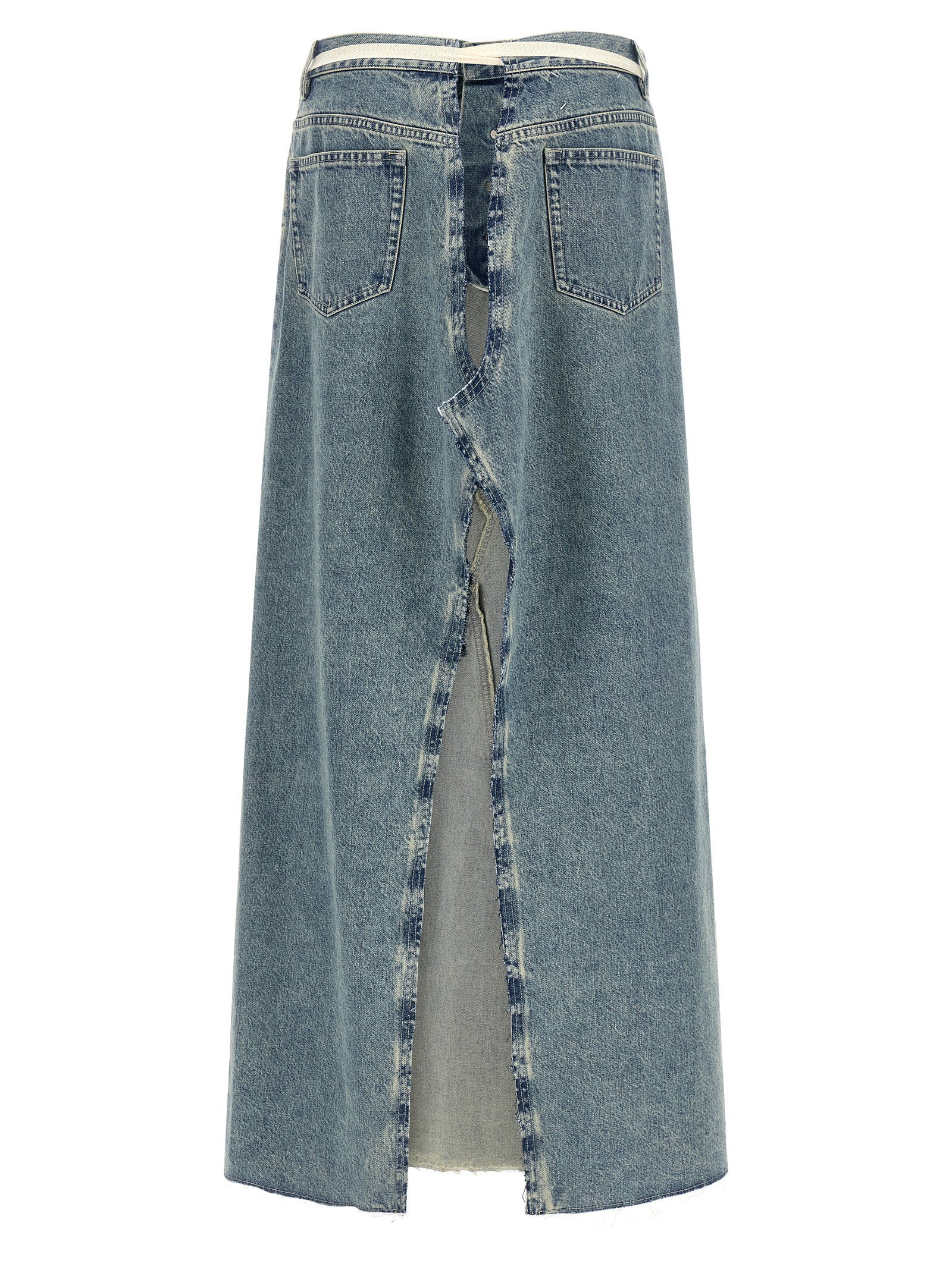 Maison Margiela Raw Hem Denim Skirt – 100% cotton - view 2