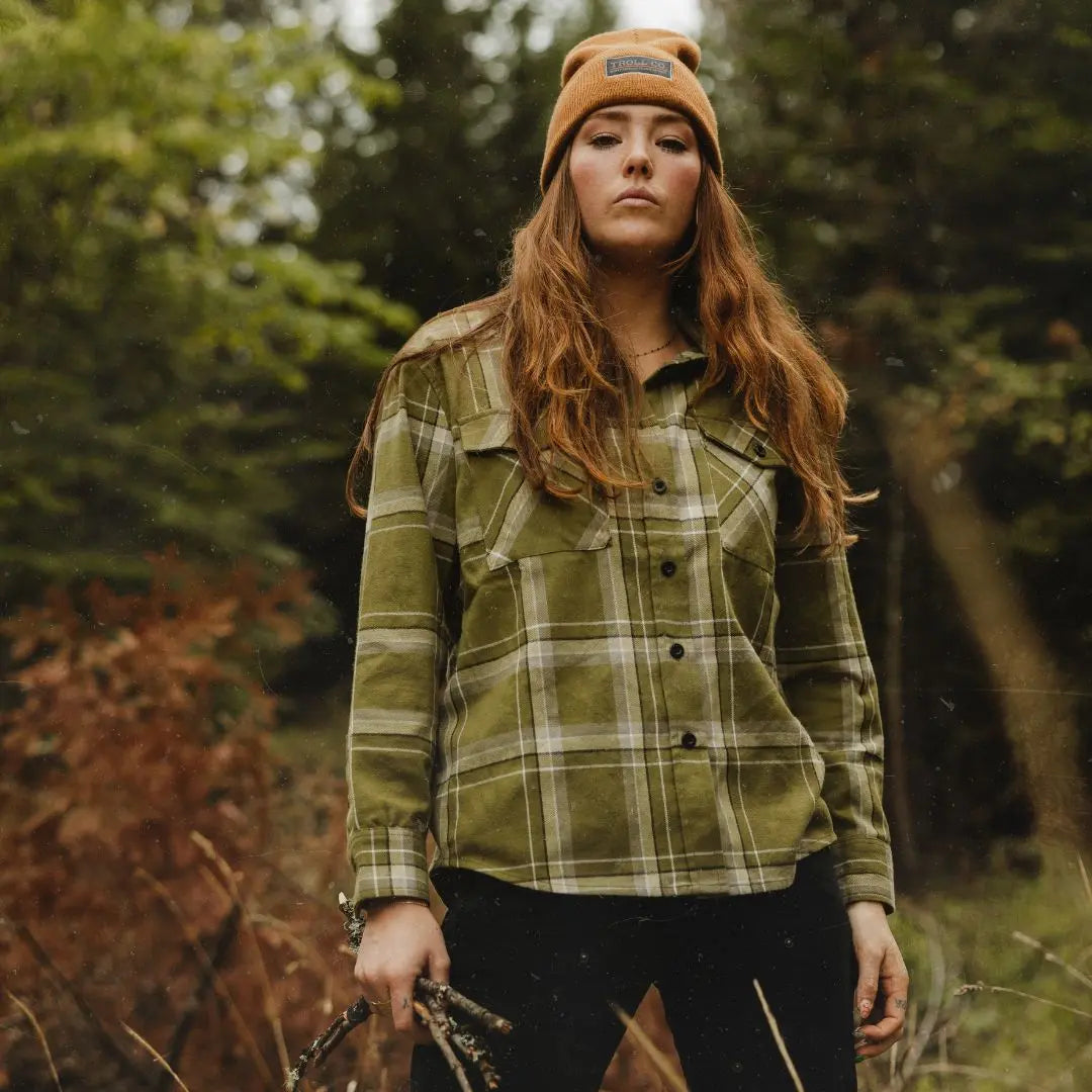 Radial Women's Vera Flannel – Green White Black - view 2
