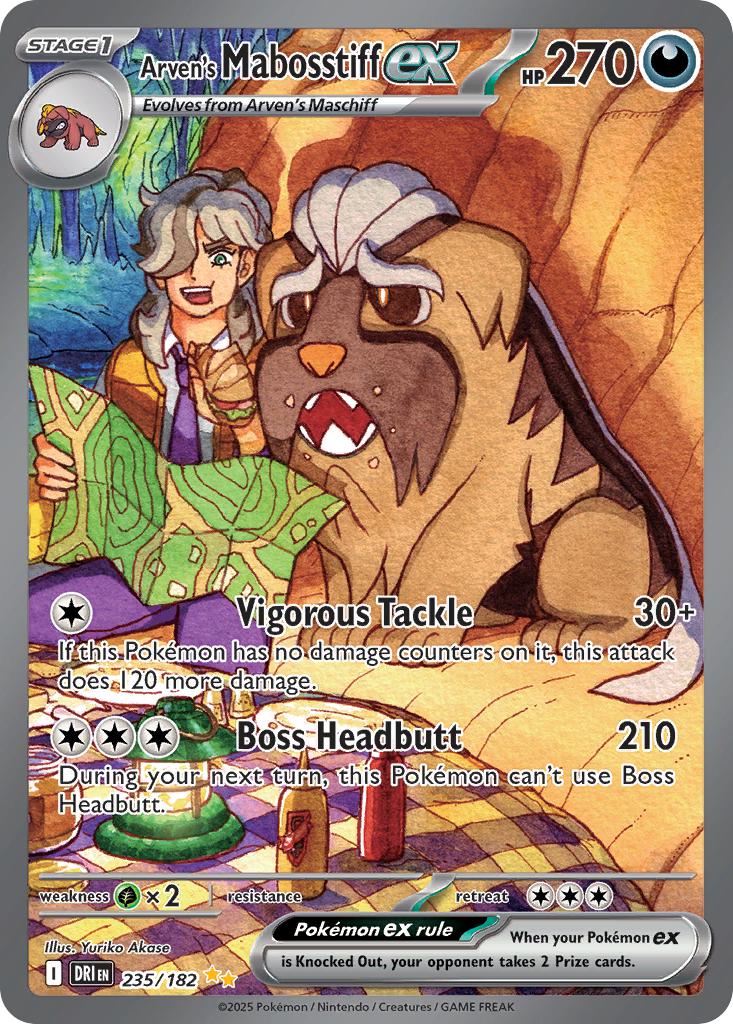 Pokémon Arven's Mabosstiff ex - 235/182 - Special Illustration Rare [sv10-235] [Ultra]