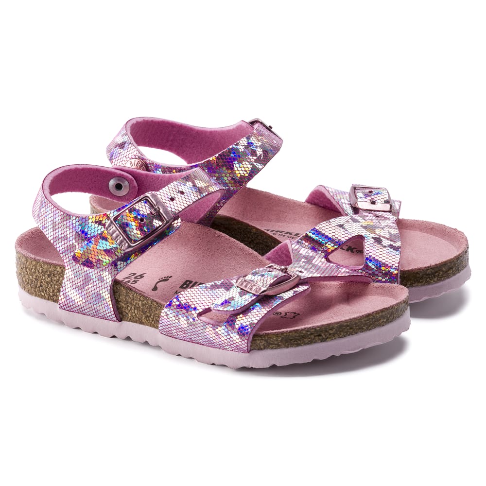Birkenstock Rio Kids Synthetics – Pink Pink/Hologram Rose - view 2