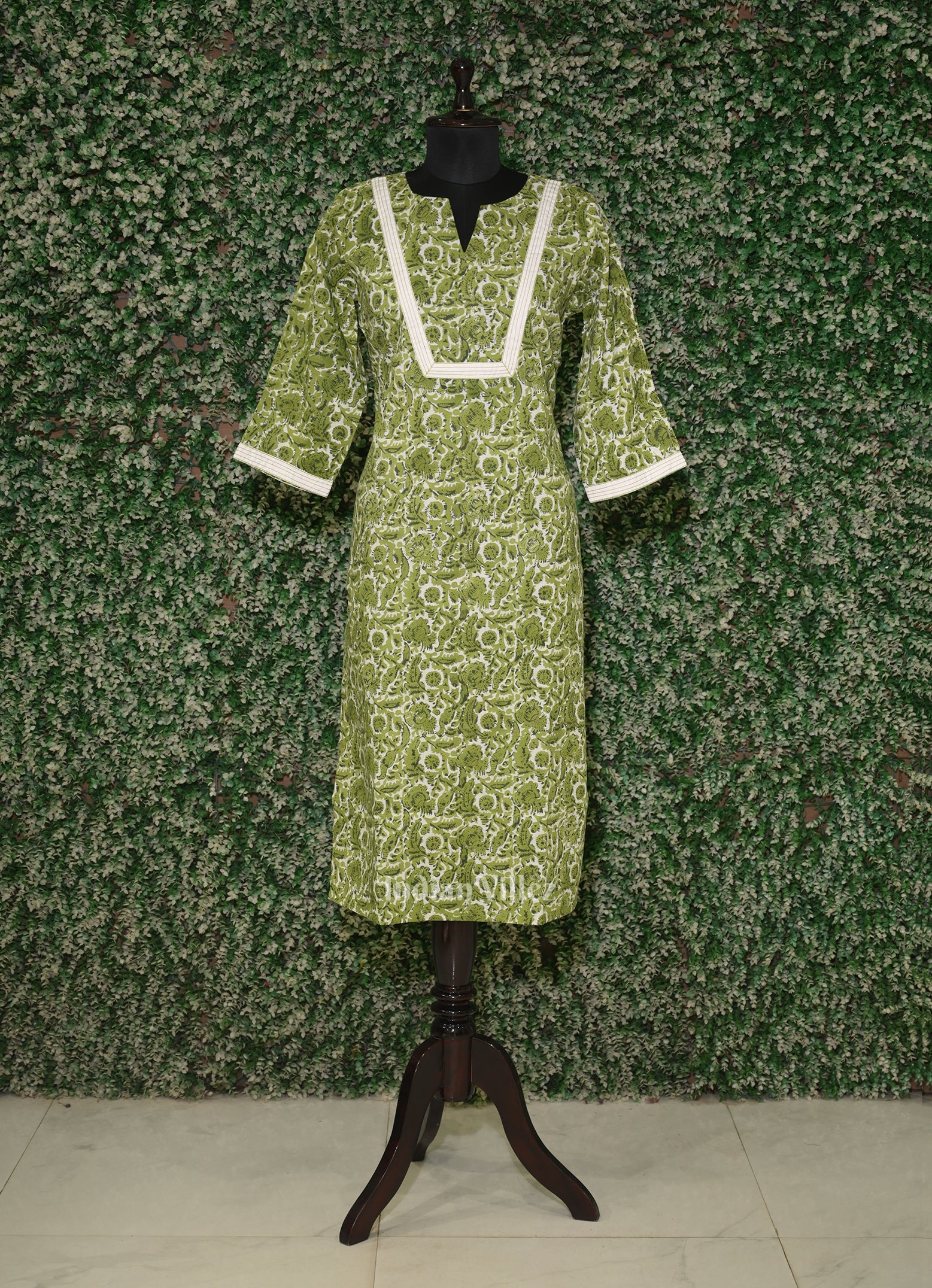 IndianVillèz Cotton Block Printed Kurti for Women